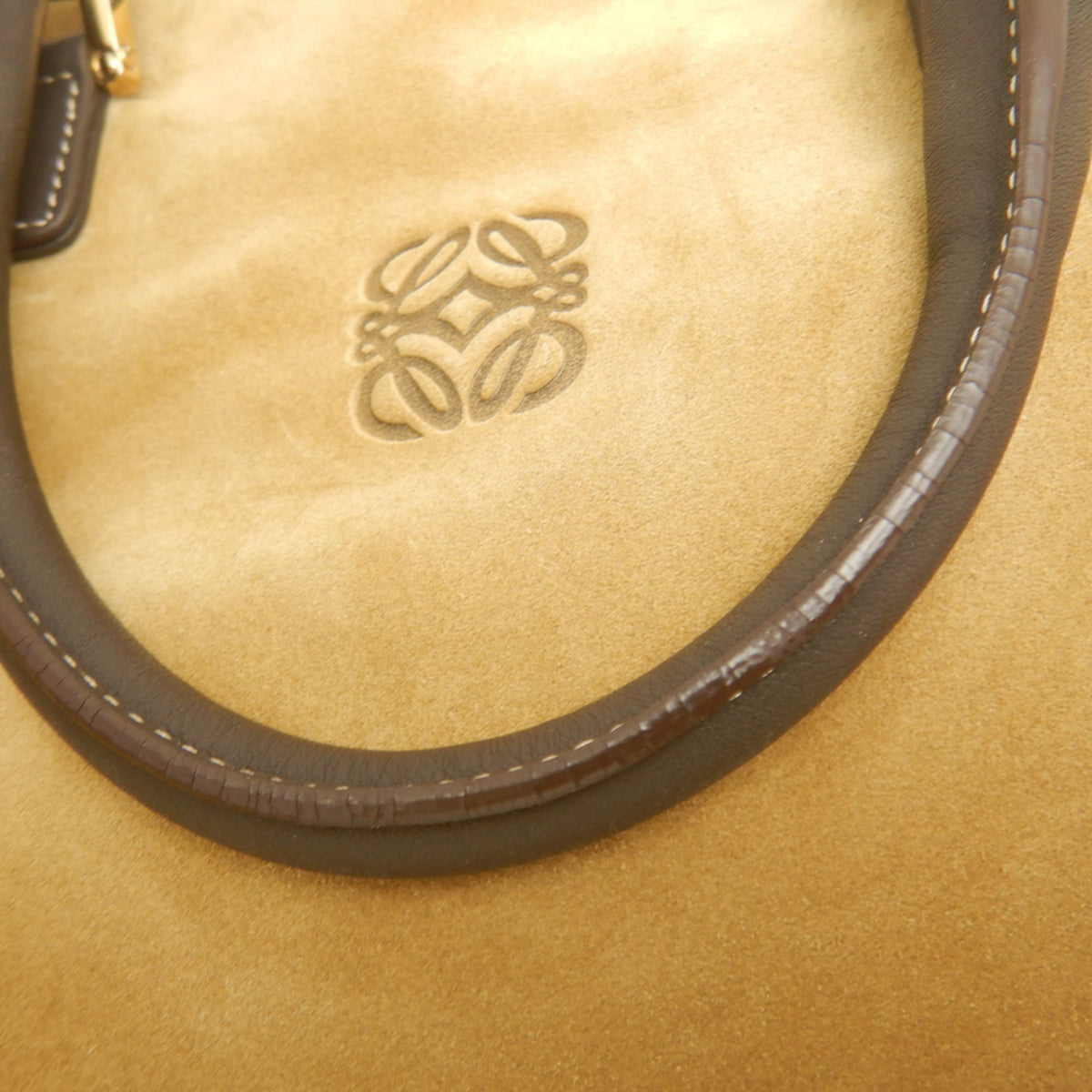 Loewe Brown Suede Leather Handbag (Pre-Owned)