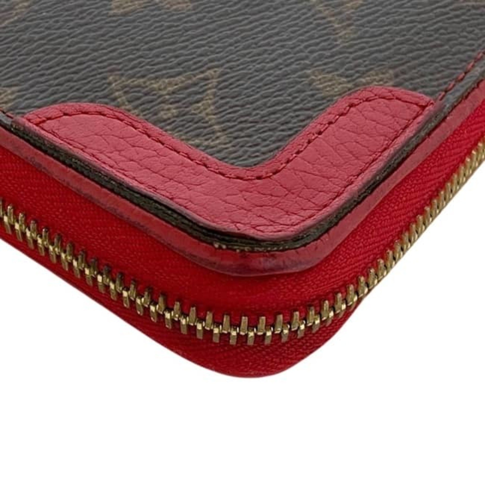 Louis Vuitton Brown Monogram Leather Long Wallet (Bi-Fold) (Pre-Owned)