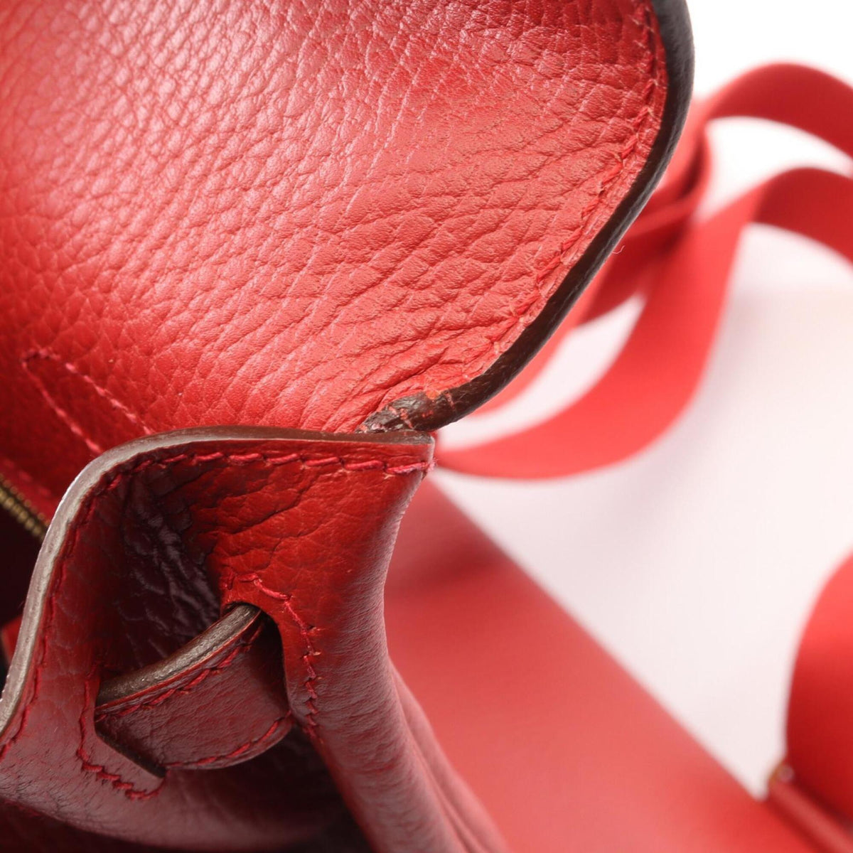 Hermes Red Color Ardennes Leather Backpack (Pre-Owned)