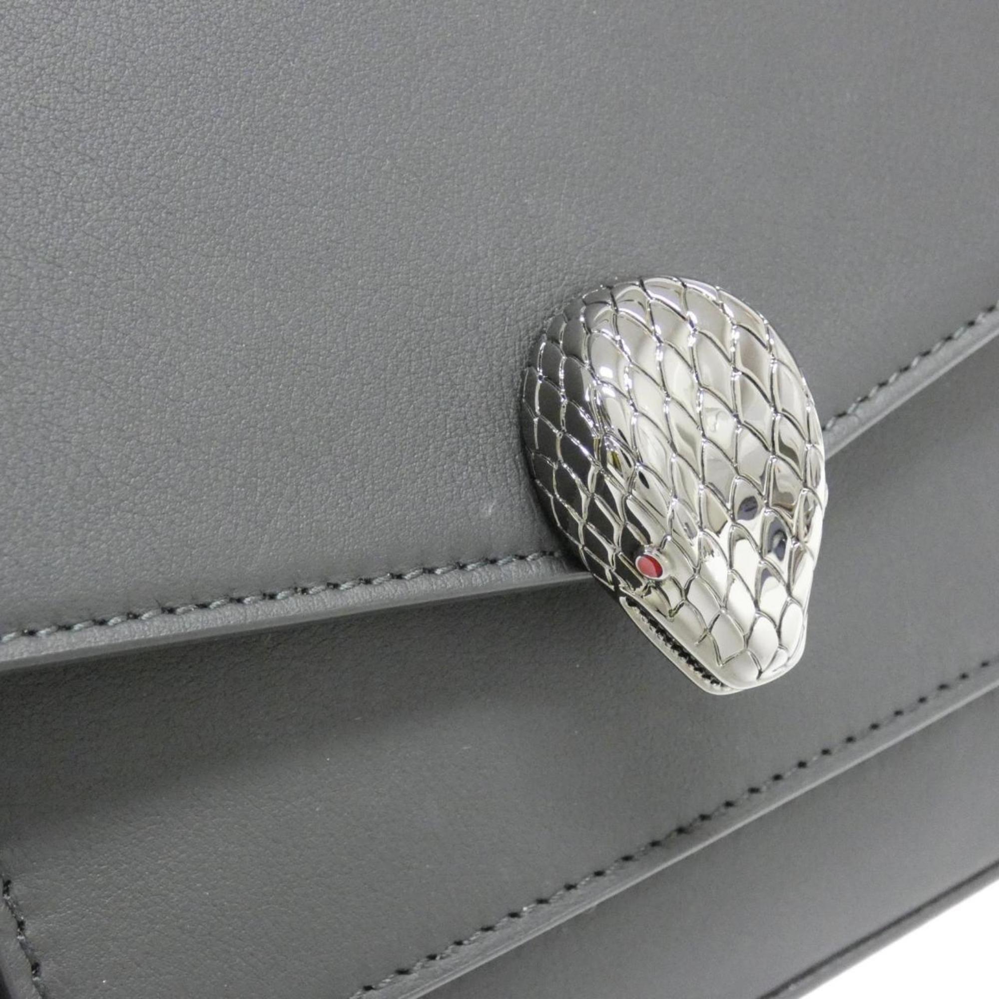 Bvlgari Black Leather Shoulder Bag (Pre-Owned)