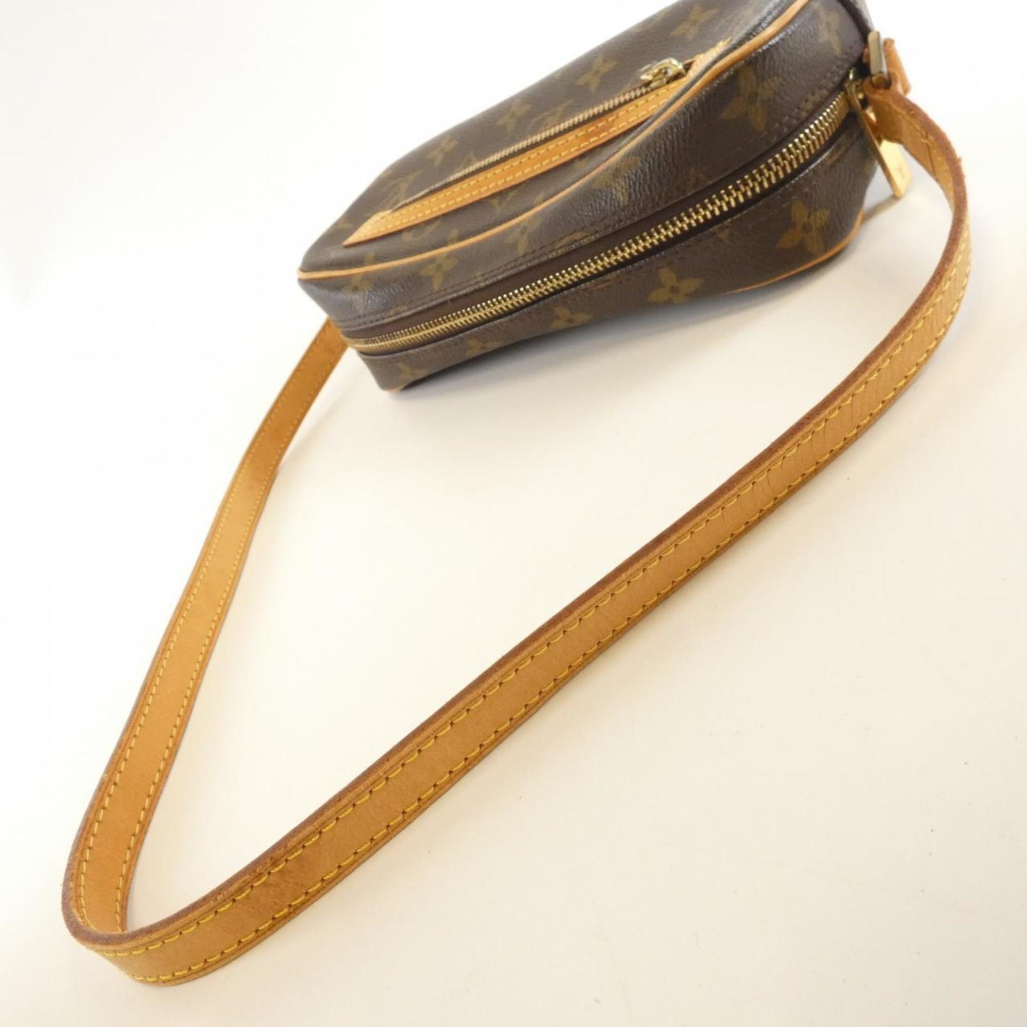 Louis Vuitton Marron Coated Canvas Pochette Shoulder Bag (Pre-Owned)