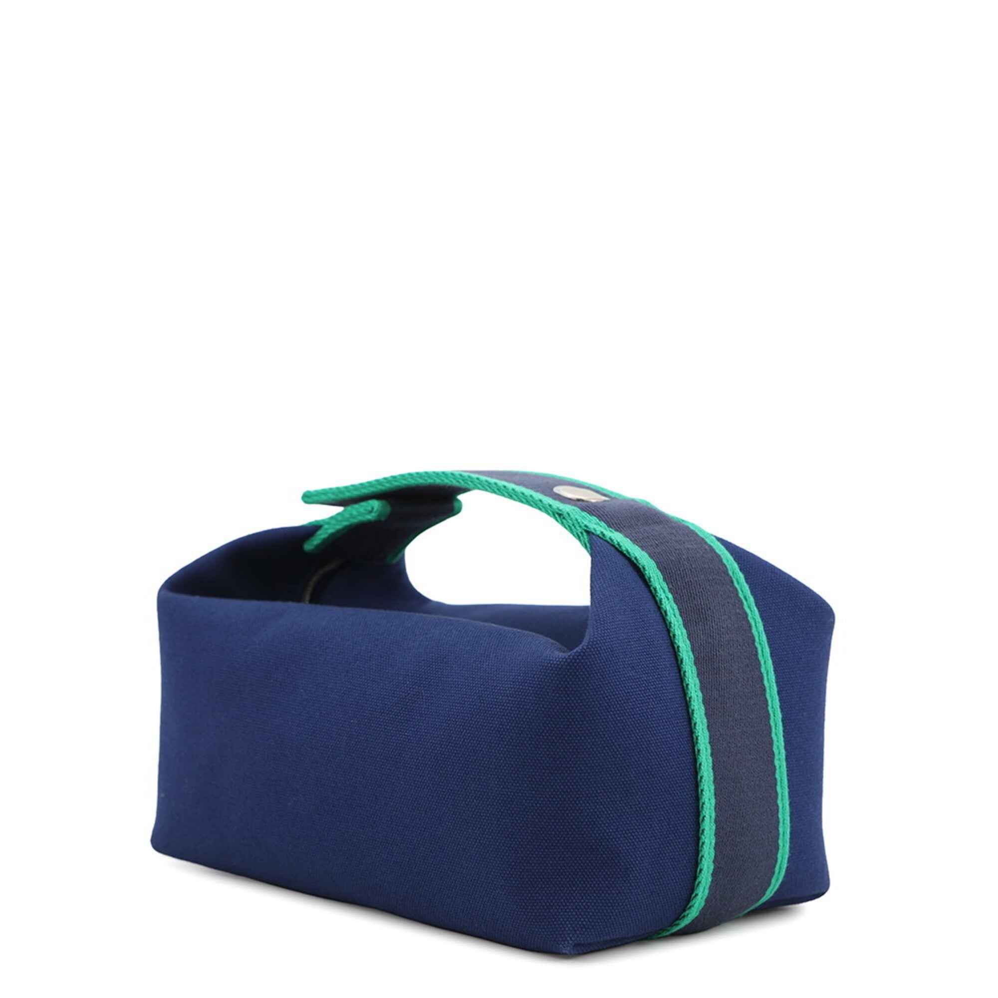 Hermes Kara Marine Blue Canvas Handbag Pouch (Pre-Owned)