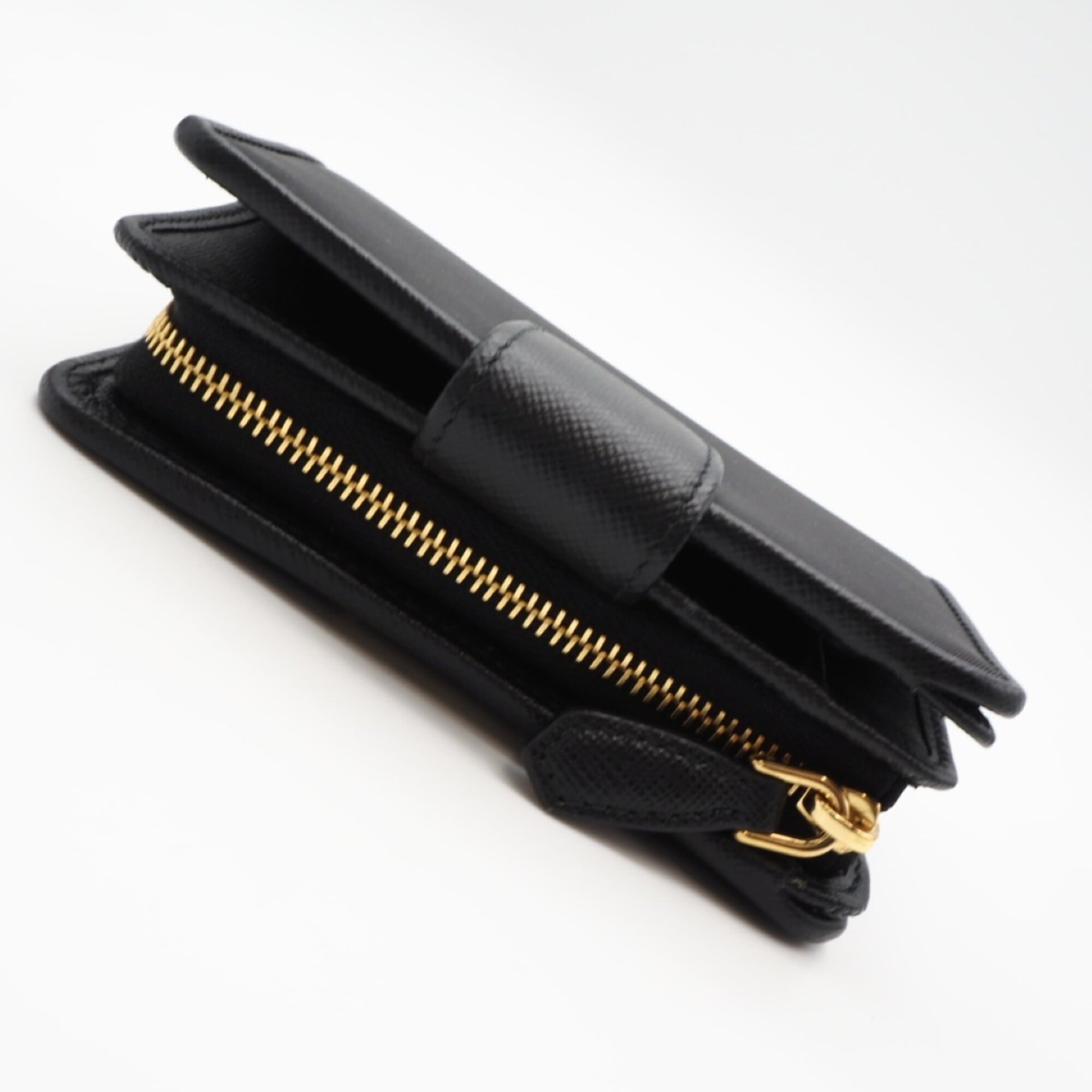 Prada Saffiano Black Nylon Saffiano Wallet (Bi-Fold) (Pre-Owned)