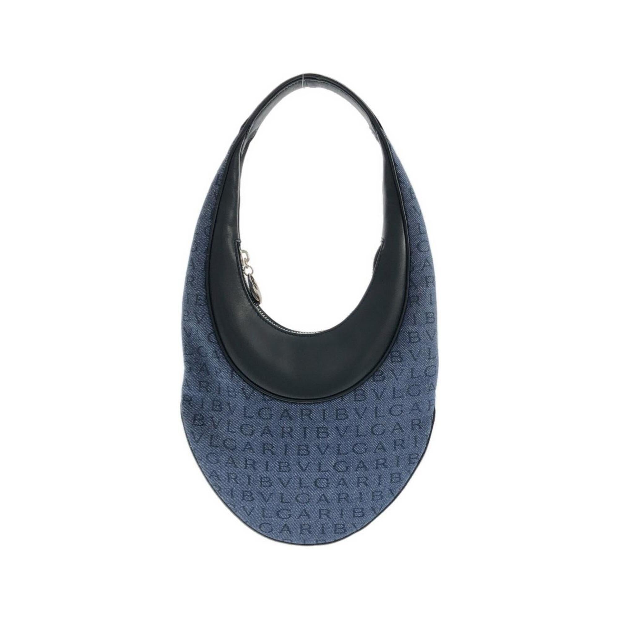 Bvlgari Blue Denim Leather Shoulder Bag (Pre-Owned)