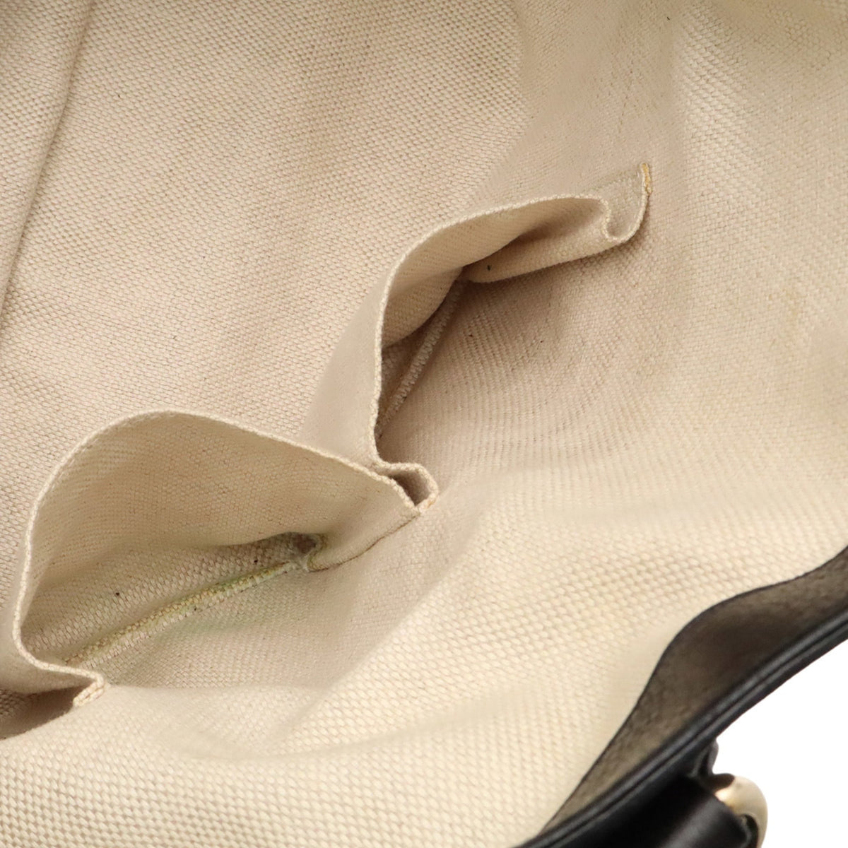 Gucci Black Yellow Leather Shoulder Bag Tote Bag (Pre-Owned)