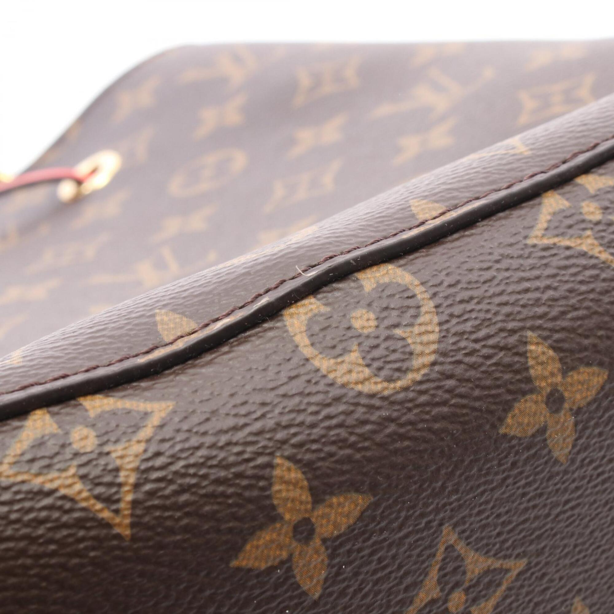 Louis Vuitton Brown Coquelicots Monogram Red Color Coated Canvas Leather Handbag Shoulder Bag (Pre-Owned)
