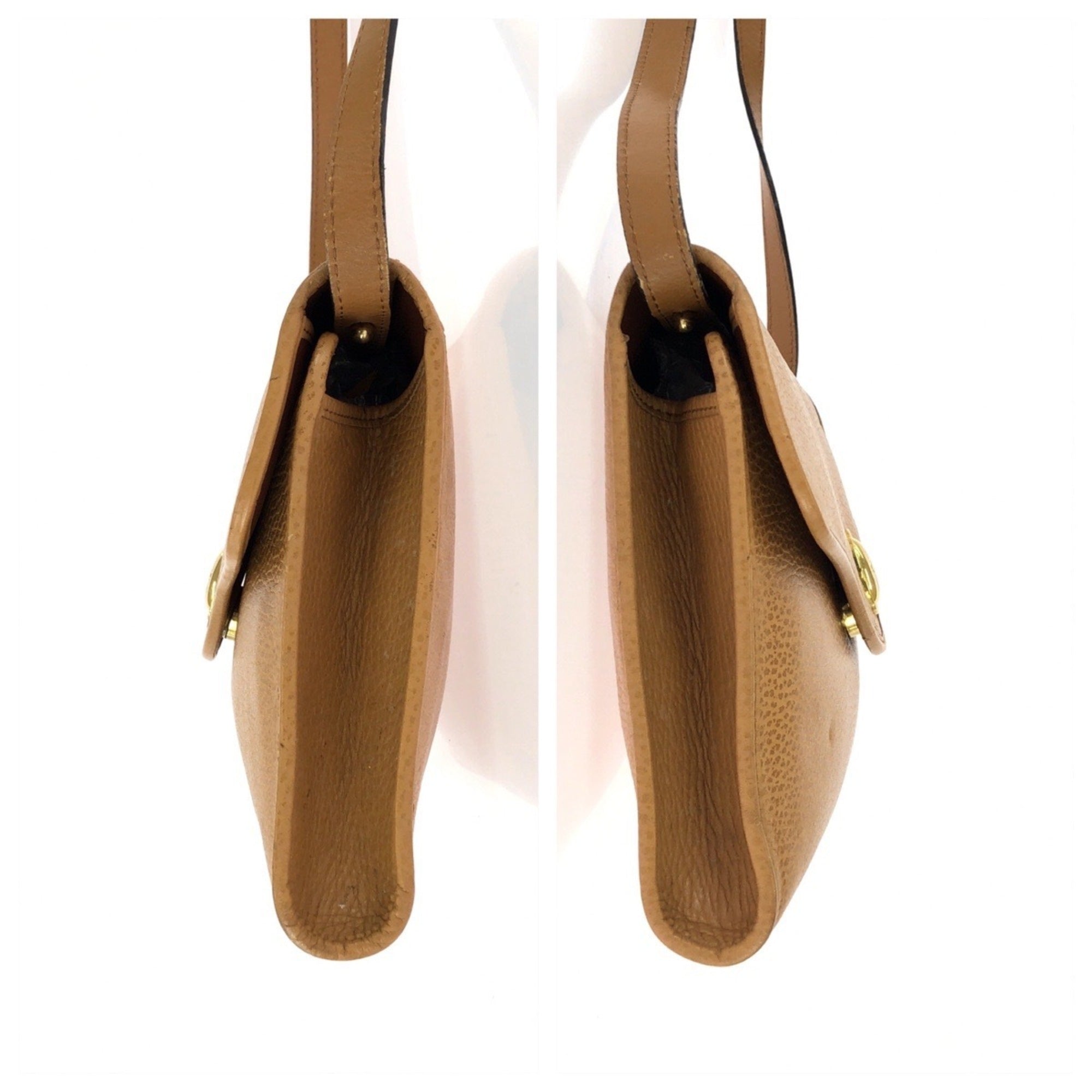 Christian Dior Brown Camel Leather Shoulder Bag (Pre-Owned)
