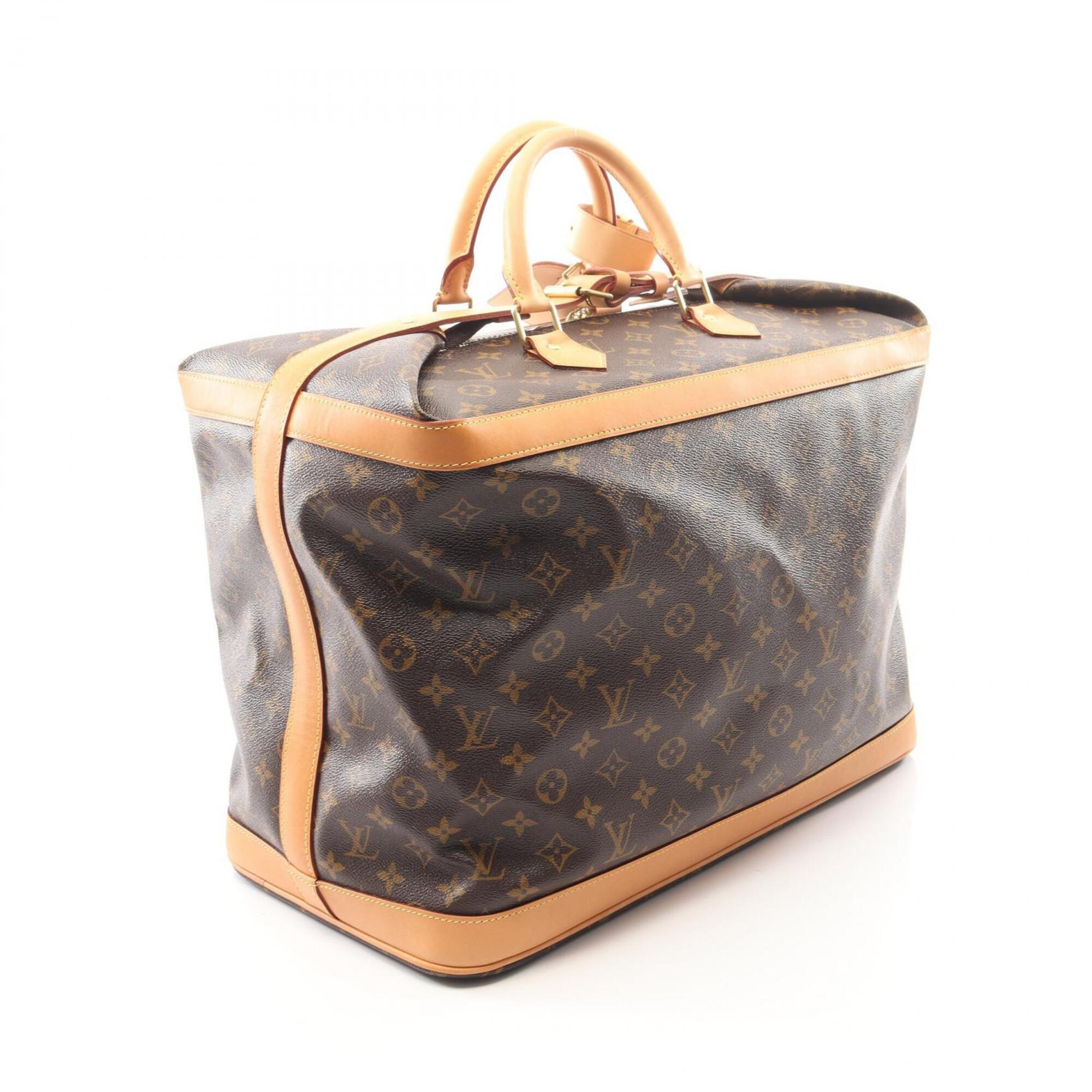 Louis Vuitton Brown Monogram Coated Canvas Leather Boston Bag Handbag (Pre-Owned)
