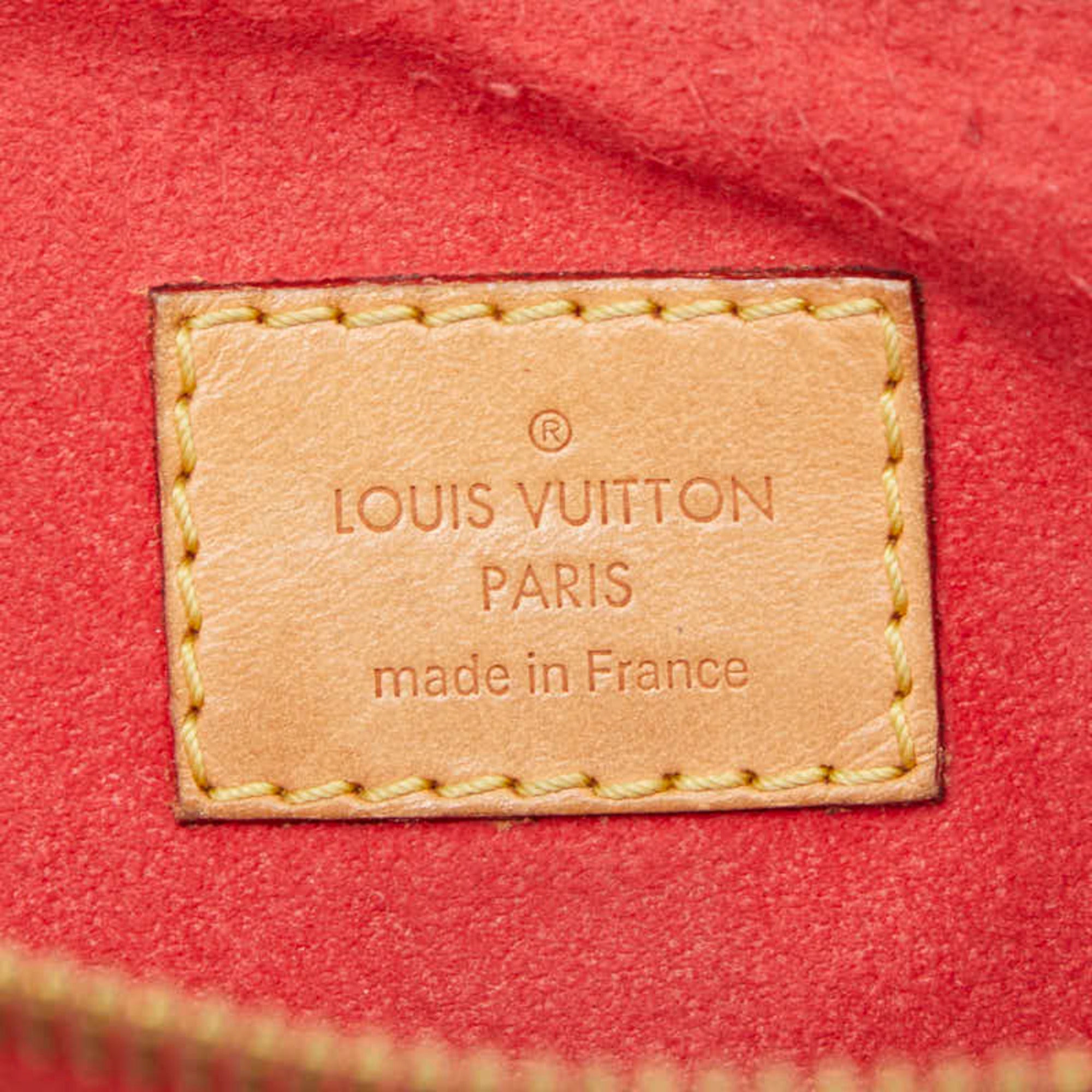 Louis Vuitton Brown Cerise Red Color Pvc Leather Handbag Shoulder Bag (Pre-Owned)
