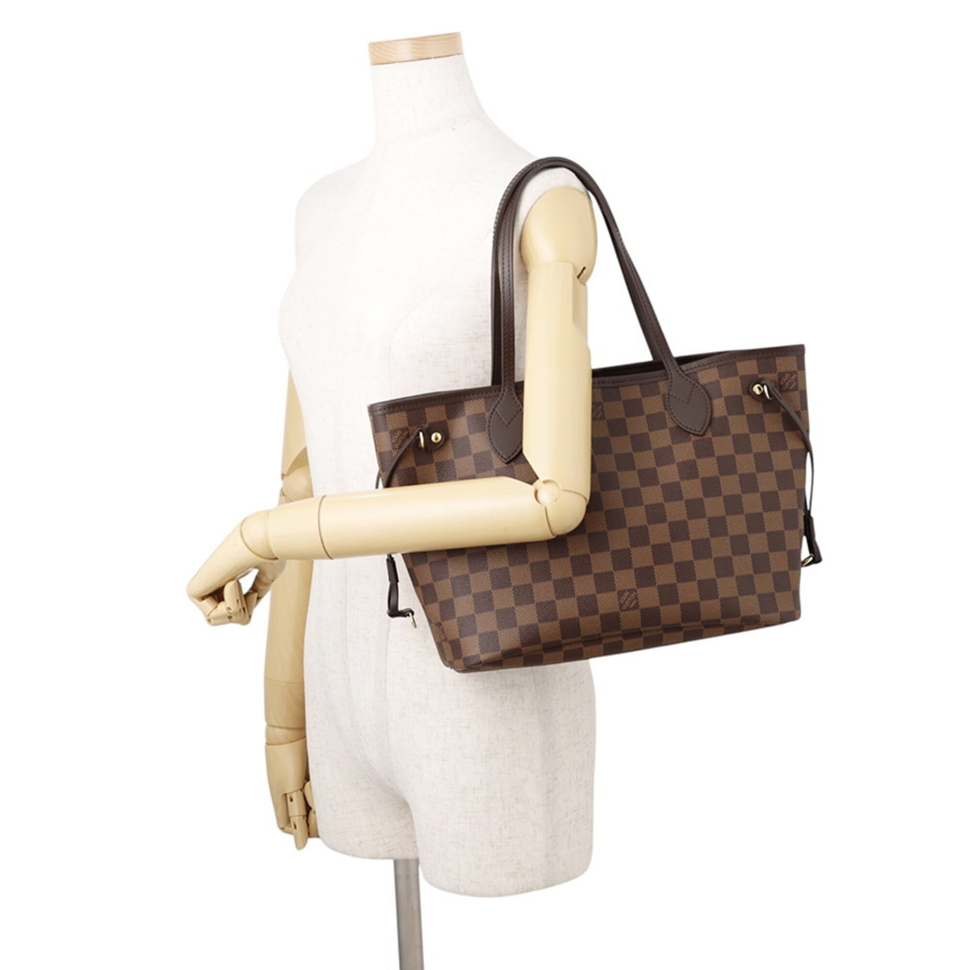 Louis Vuitton Damier Damier Canvas Ebene Red Color Damier Canvas Handbag Pouch Tote Bag (Pre-Owned)