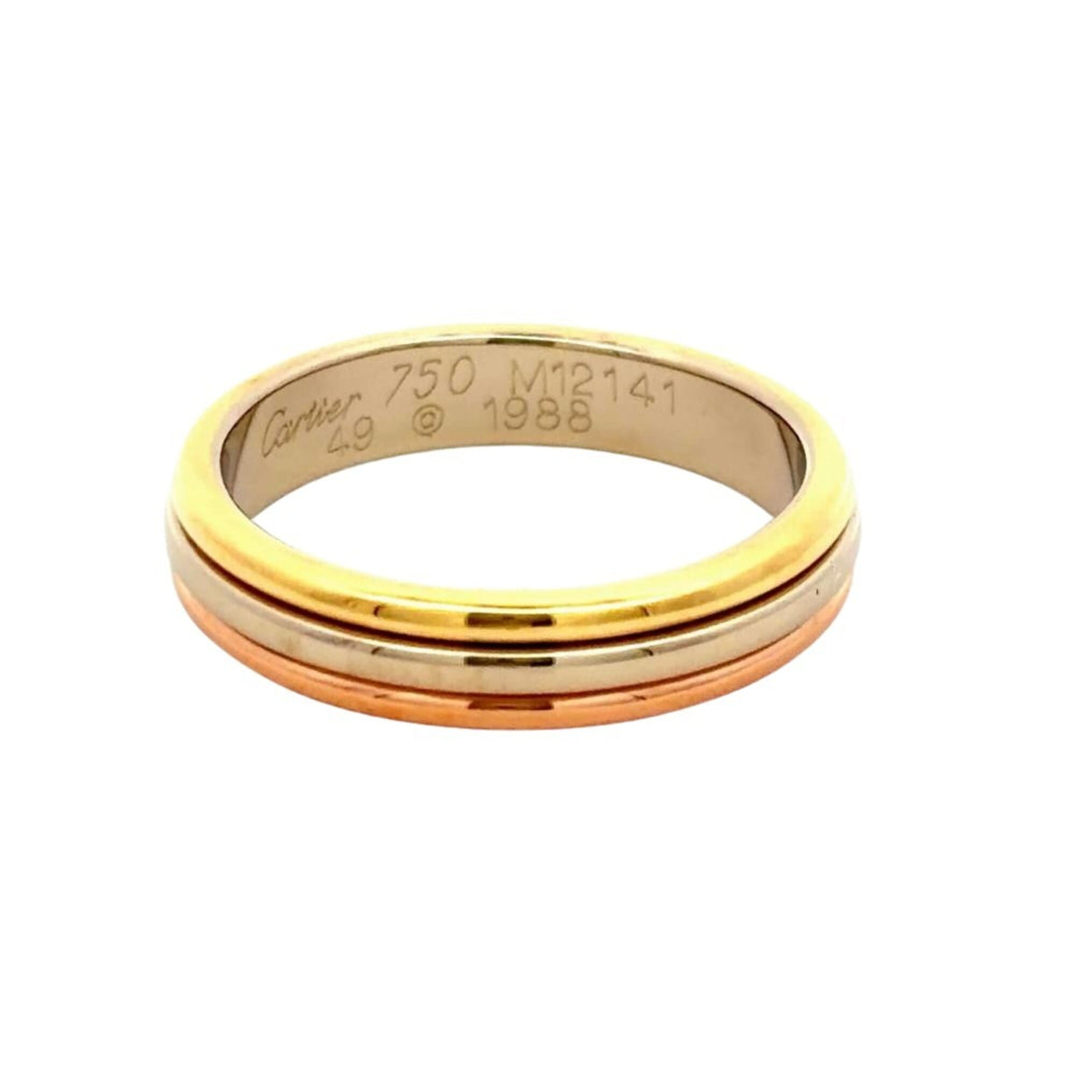Cartier Louis Cartier Yellow Gold (18K) Pink Gold (18K) White Gold (18K) Band Ring (Pre-Owned)