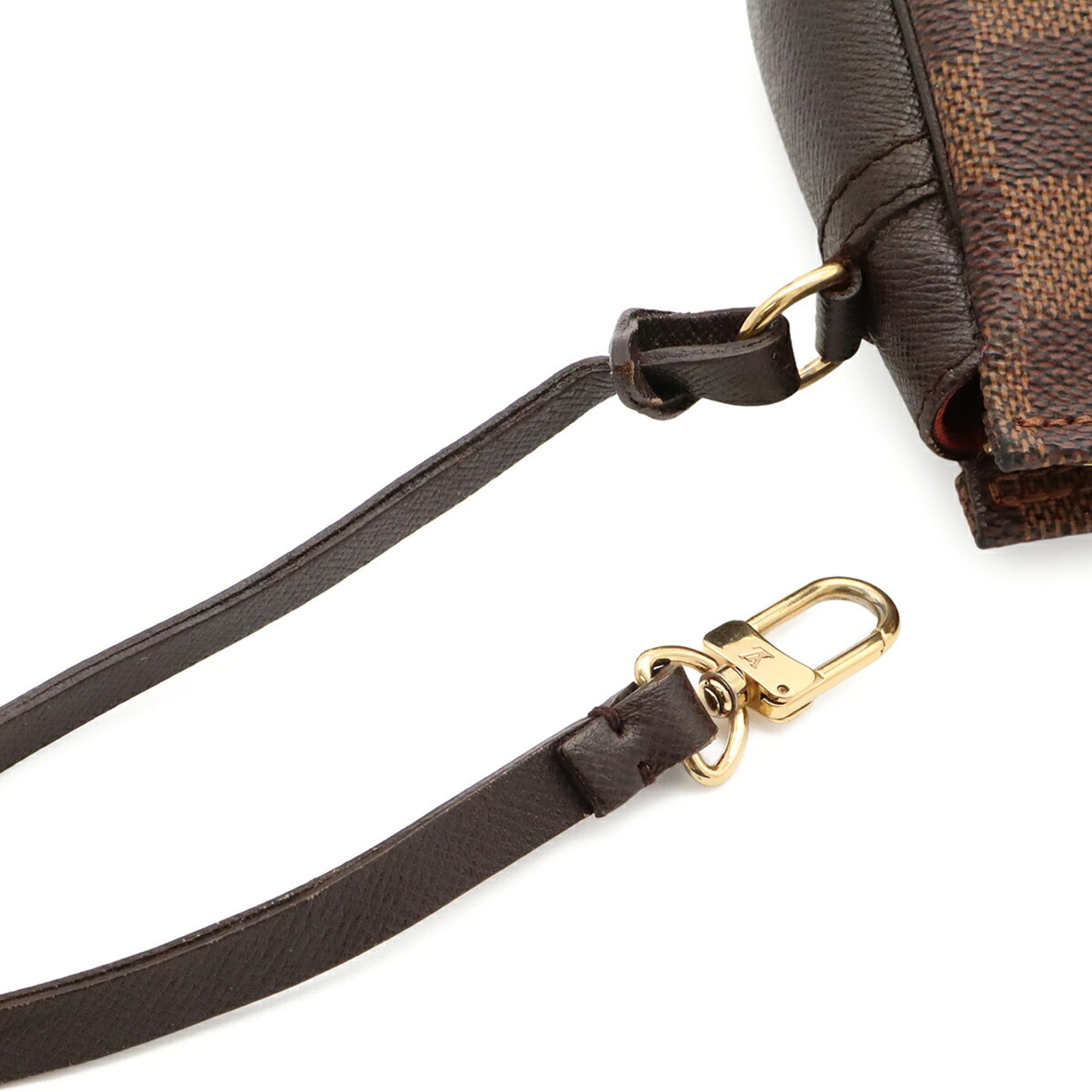 Louis Vuitton Brown Pvc Coated Canvas Pochette Pouch Shoulder Bag (Pre-Owned)