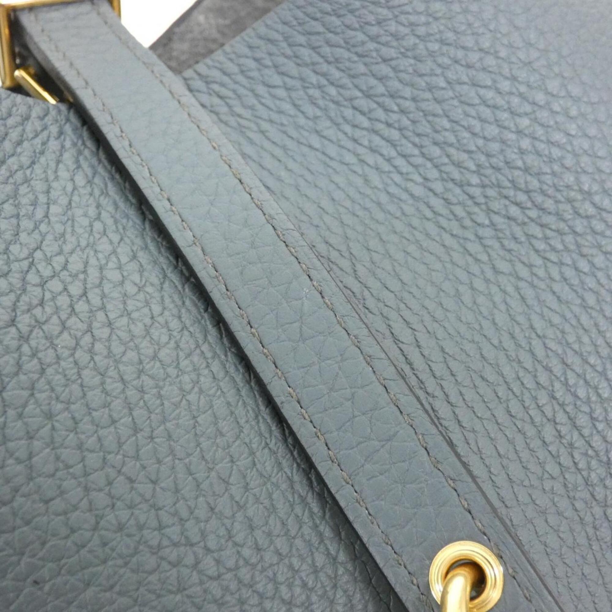 Hermes Blue Taurillon Clemence Leather Handbag (Pre-Owned)