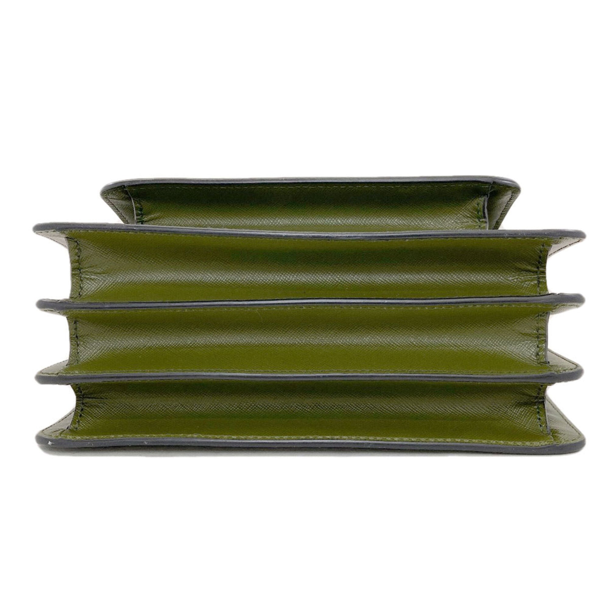 Marni Khaki Leather Shoulder Bag (Pre-Owned)