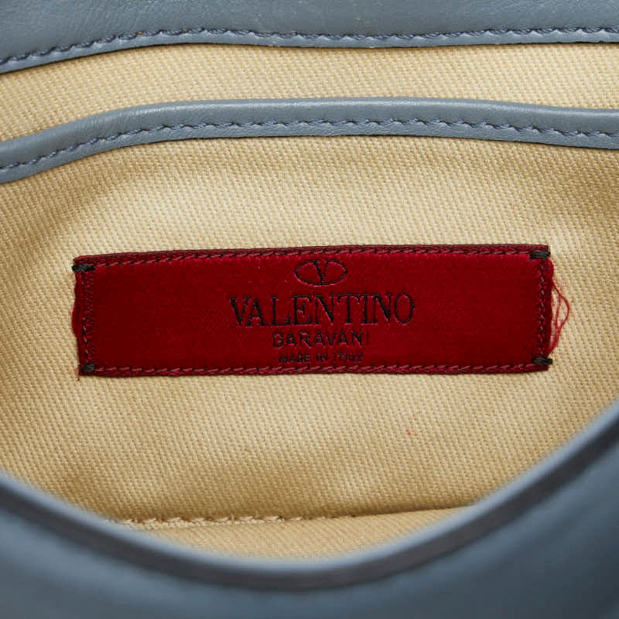 Valentino Light Blue Leather Shoulder Bag (Pre-Owned)
