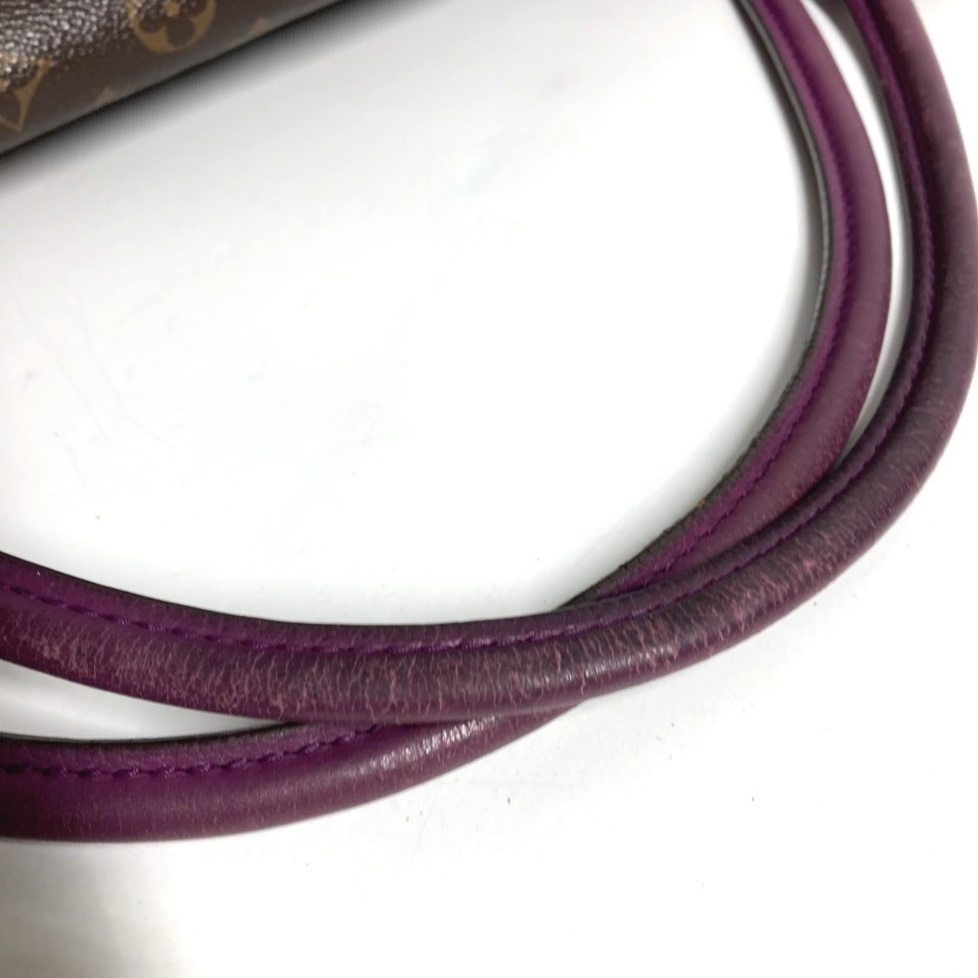 Louis Vuitton Aurore Brown Monogram Purple Monogram Olympe Canvas Shoulder Bag Tote Bag (Pre-Owned)