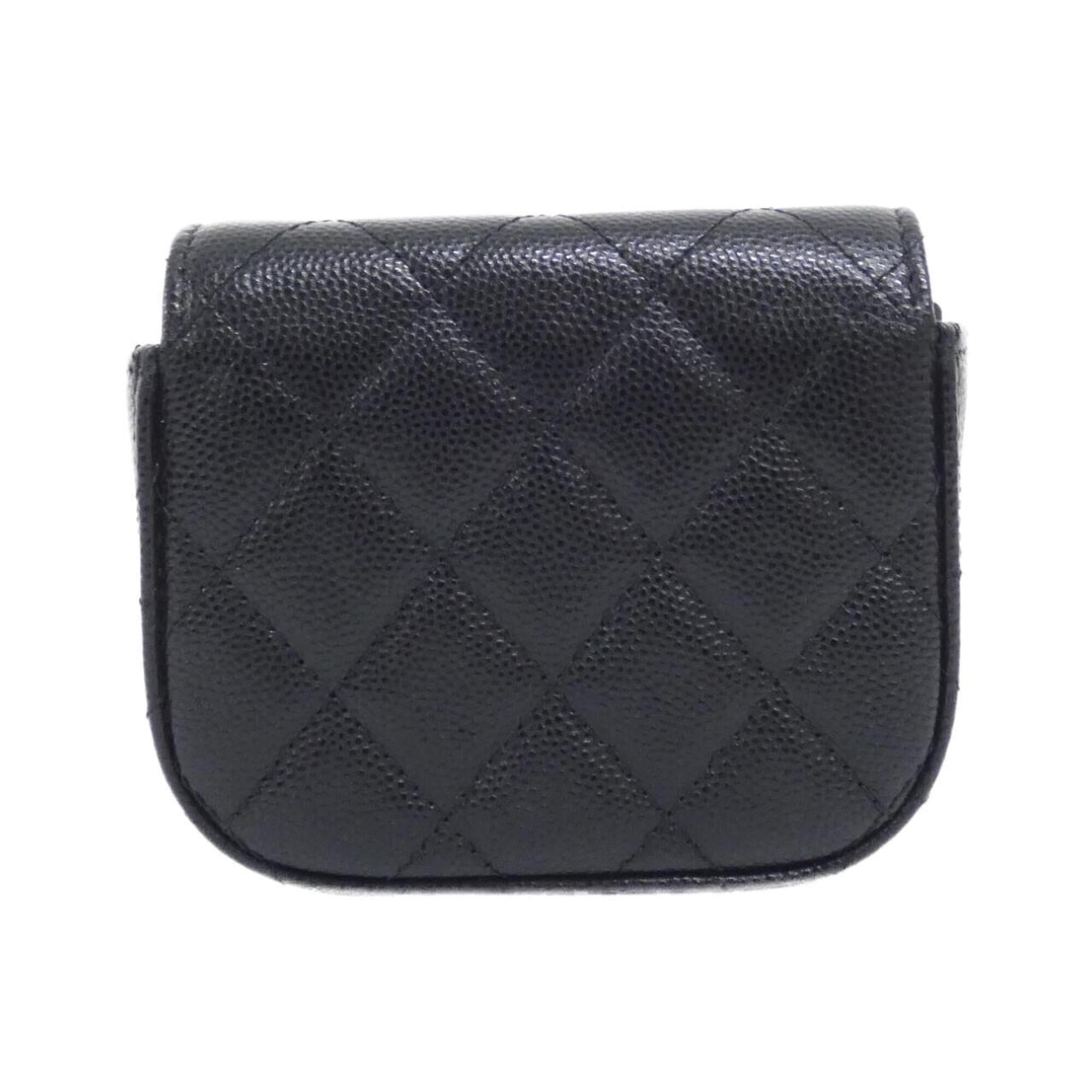 Chanel Black Grained Calfskin Handbag Shoulder Bag (Pre-Owned)