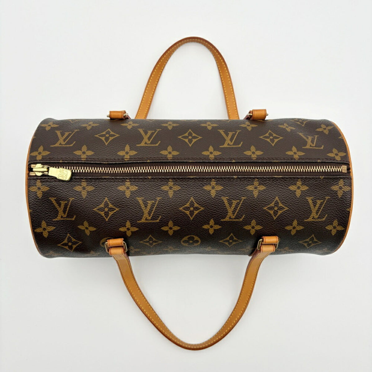 Louis Vuitton Monogram Brown Monogram Leather Boston Bag Tote Bag (Pre-Owned)