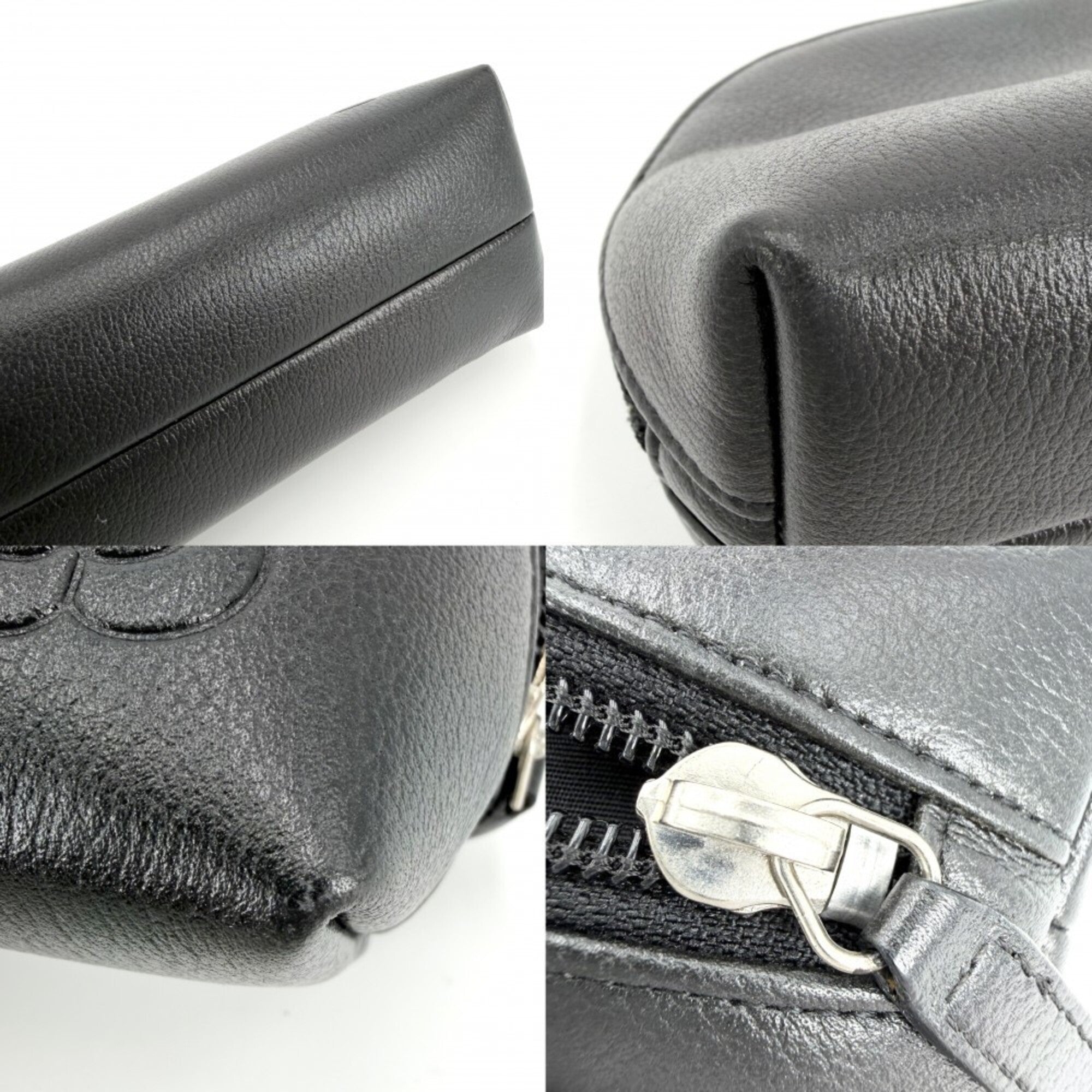 Chanel Black Leather Pouch (Pre-Owned)
