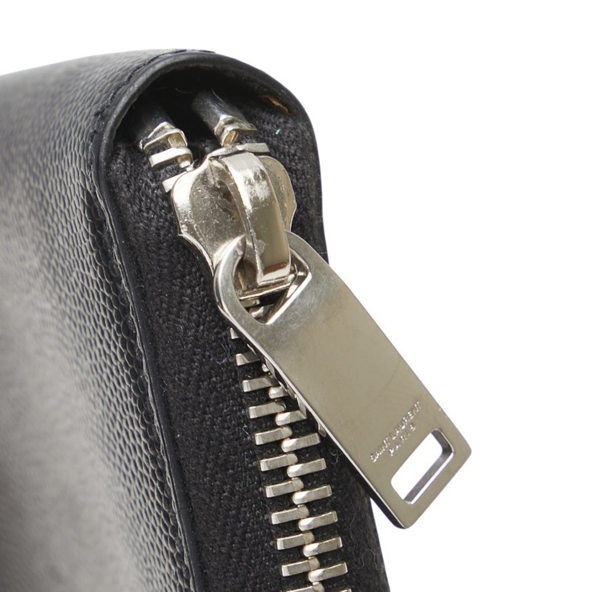 Saint Laurent Black Leather Coin Purse/Coin Case (Pre-Owned)