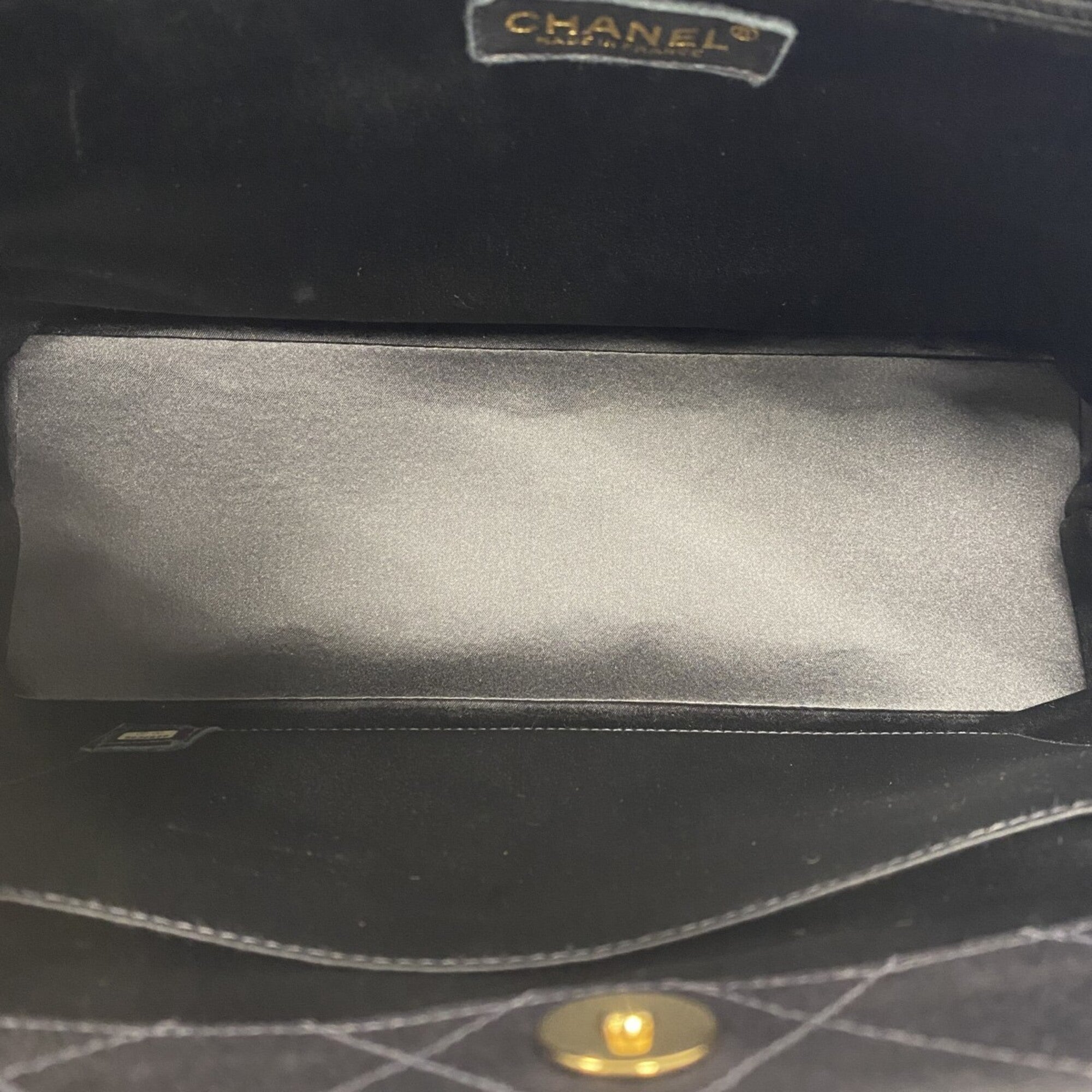Chanel Black Cotton Shoulder Bag (Pre-Owned)
