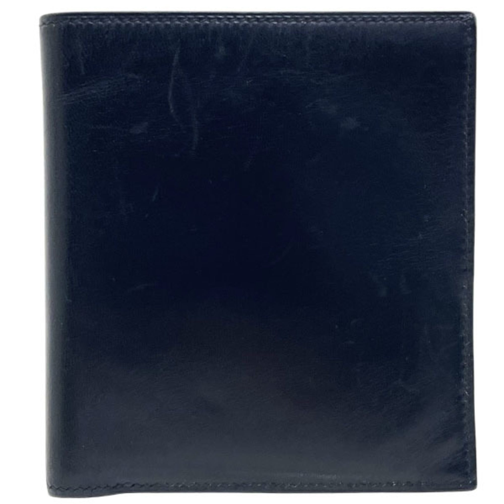 Hermes Kara Black Leather Bill Wallet (Bi-Fold) (Pre-Owned)