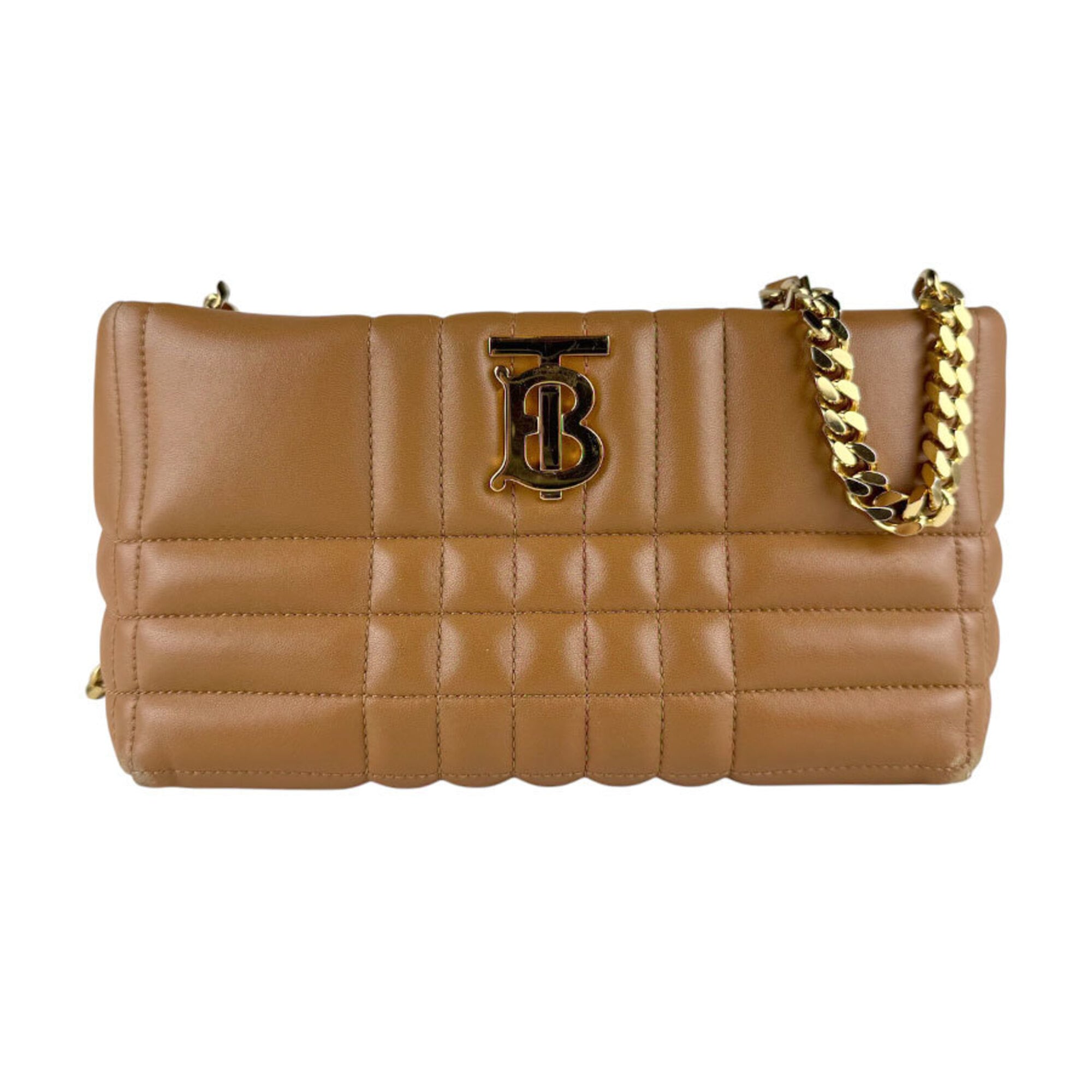 Burberry Camel Leather Shoulder Bag (Pre-Owned)