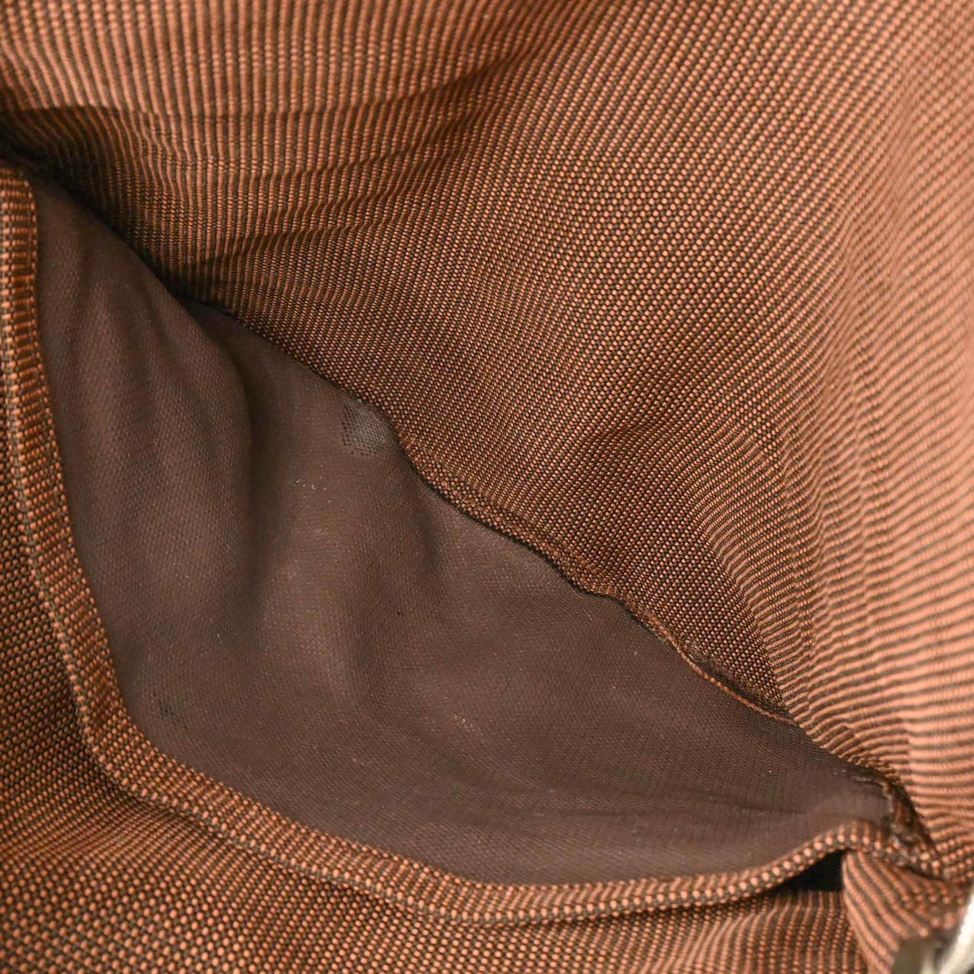 Hermes Her Line Brown Nylon Canvas Backpack (Pre-Owned)