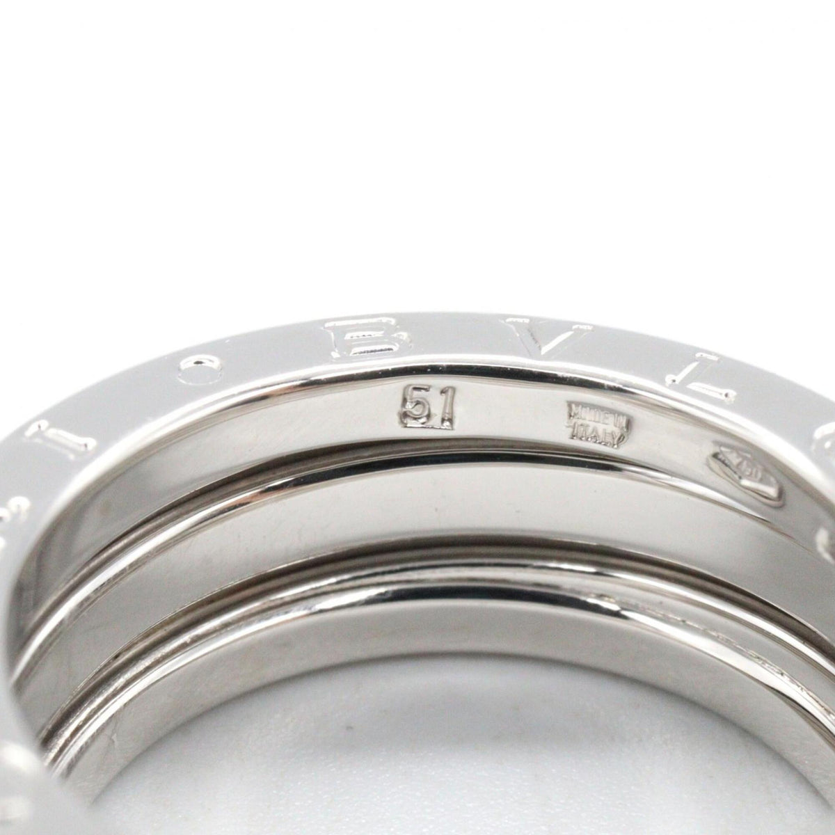 Bvlgari Silver White Gold (18K) Band Ring (Pre-Owned)