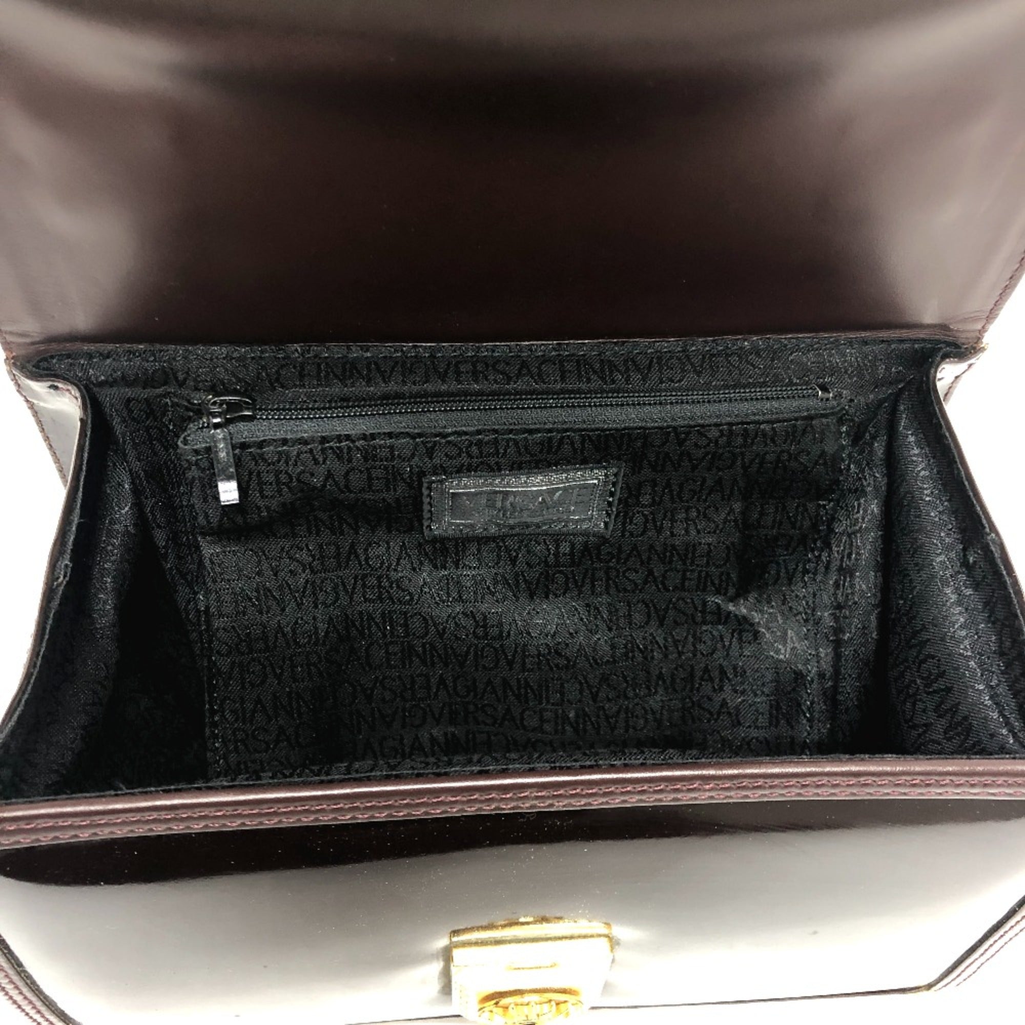 Versace Purple Patent Leather Handbag (Pre-Owned)