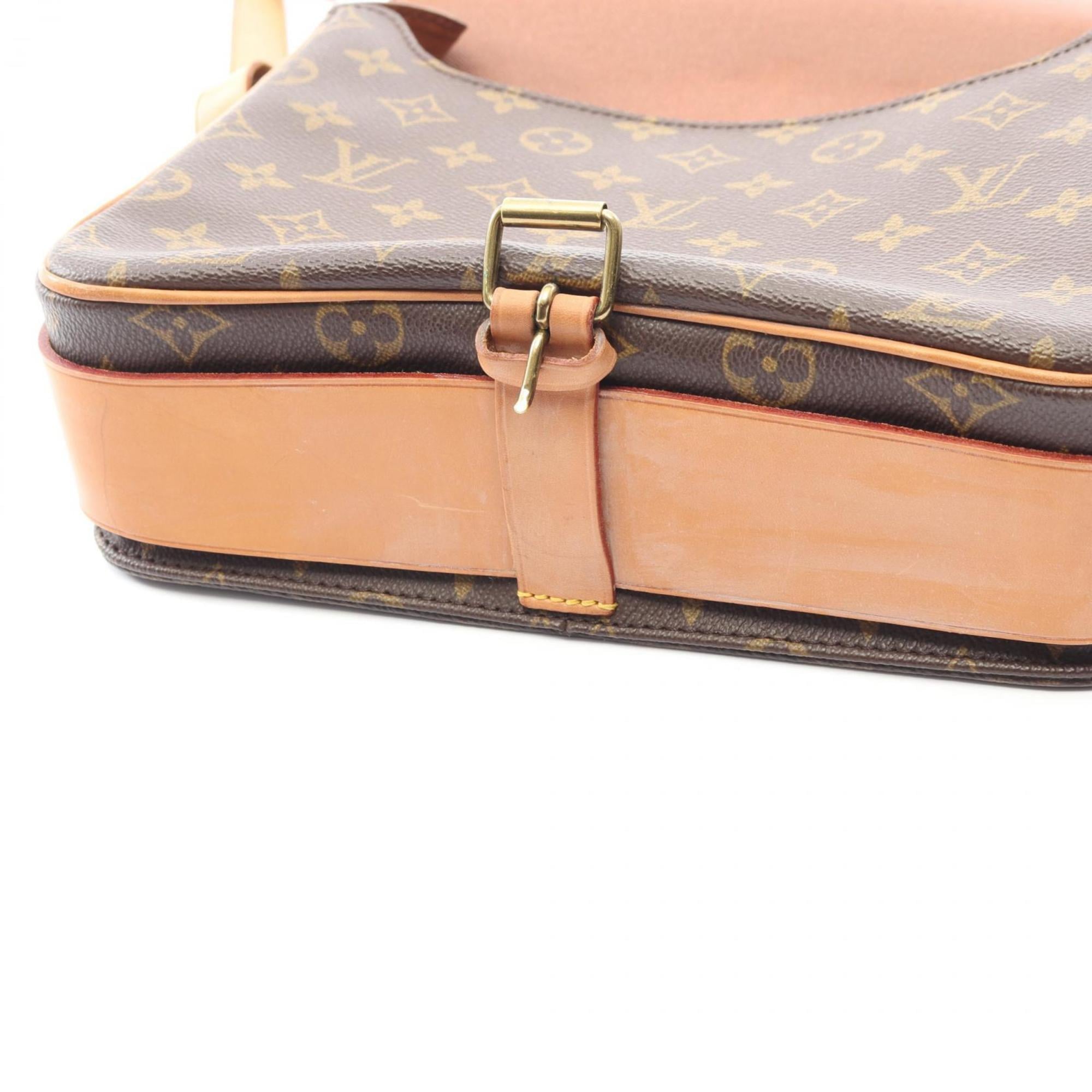 Louis Vuitton Brown Monogram Coated Canvas Leather Shoulder Bag (Pre-Owned)