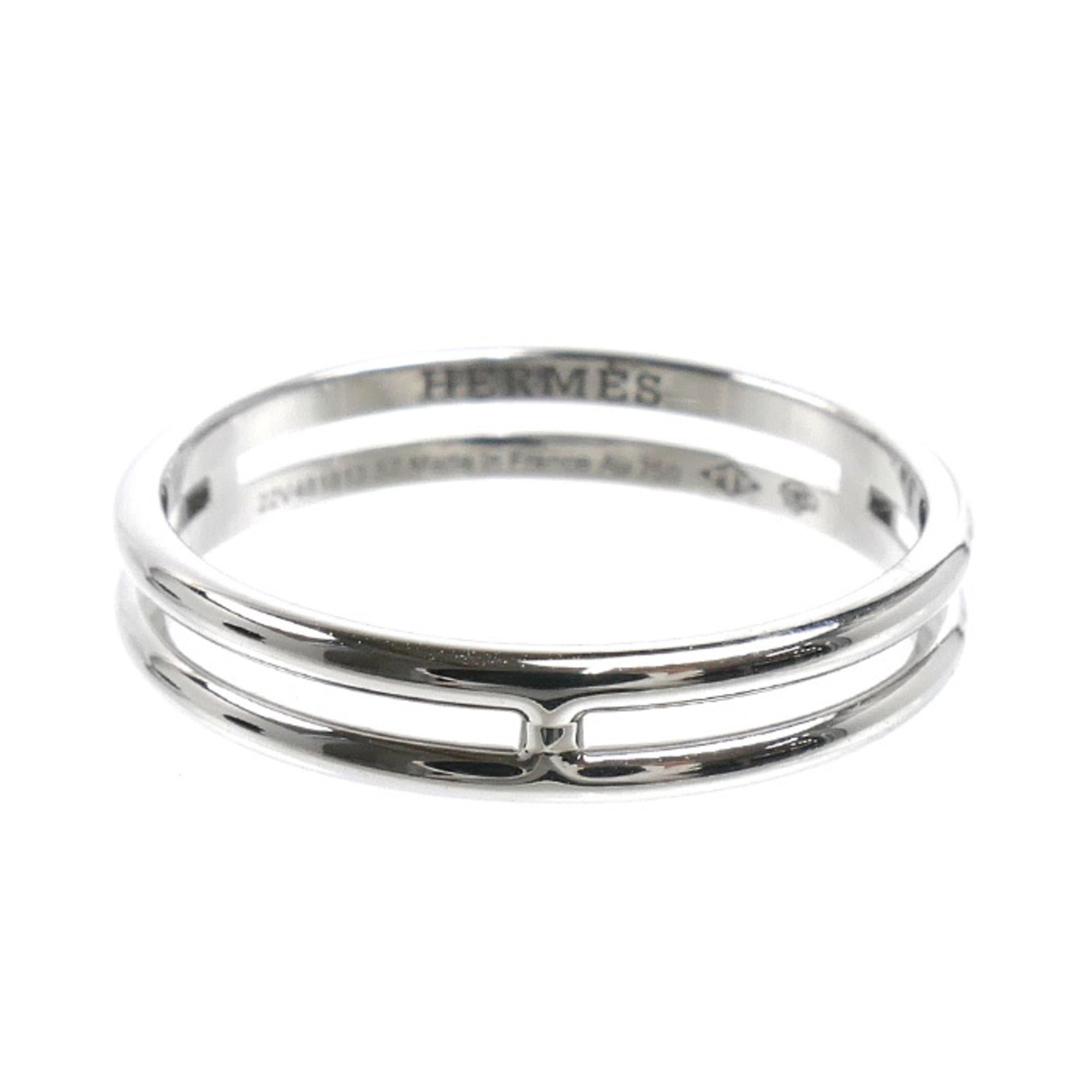 Hermes White Gold (18K) Band Ring (Pre-Owned)
