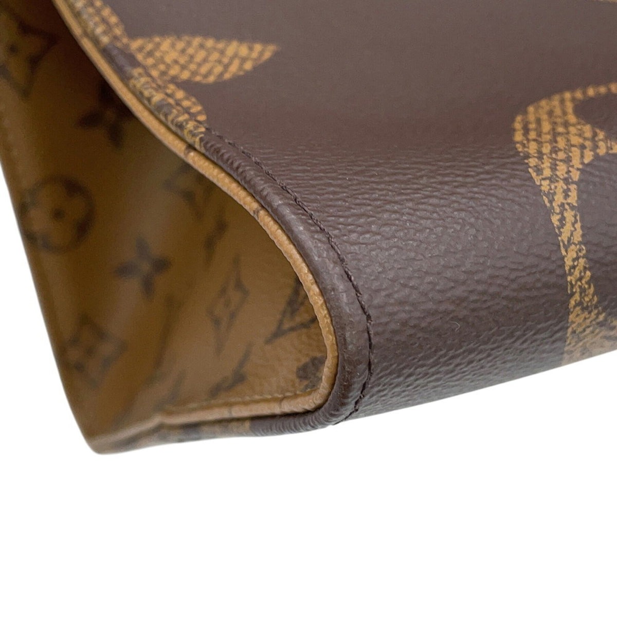 Louis Vuitton Red Color Monogram Reverse Monogram Tote Bag (Pre-Owned)