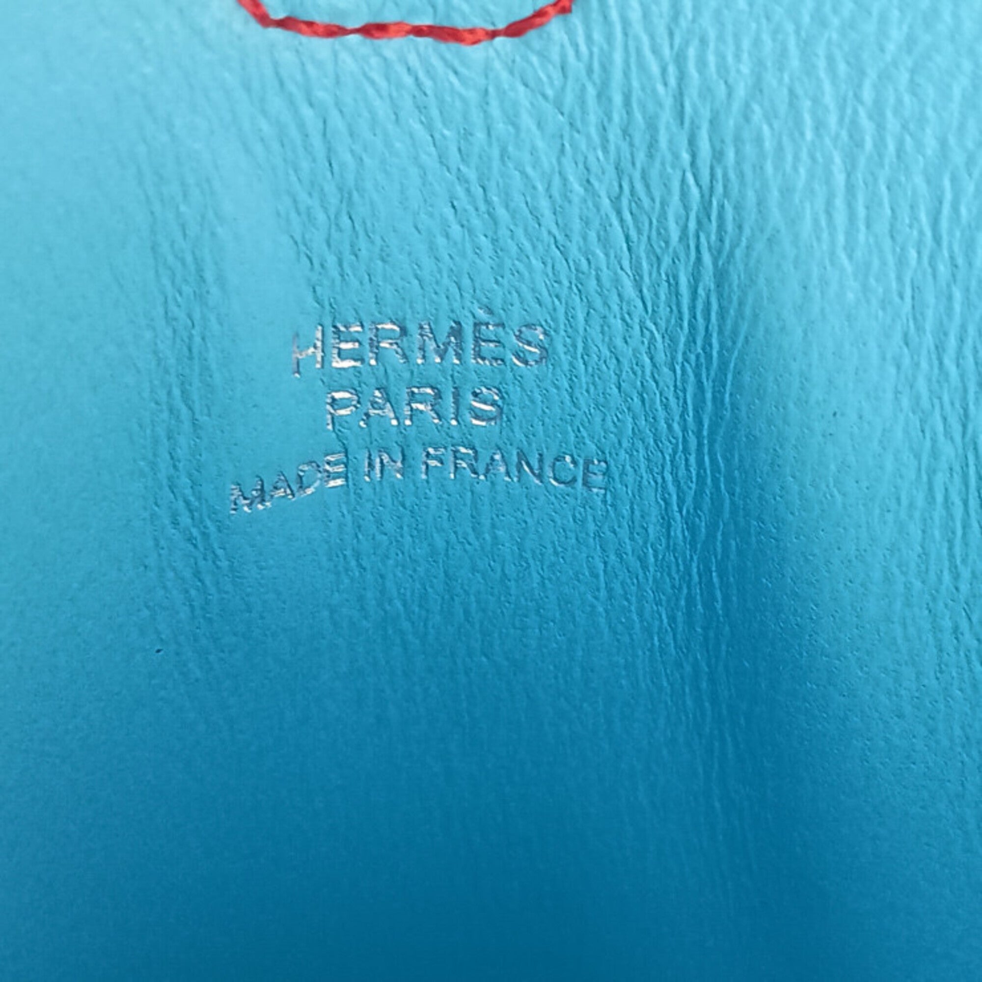 Hermes Blue Chevre Leather Pouch (Pre-Owned)