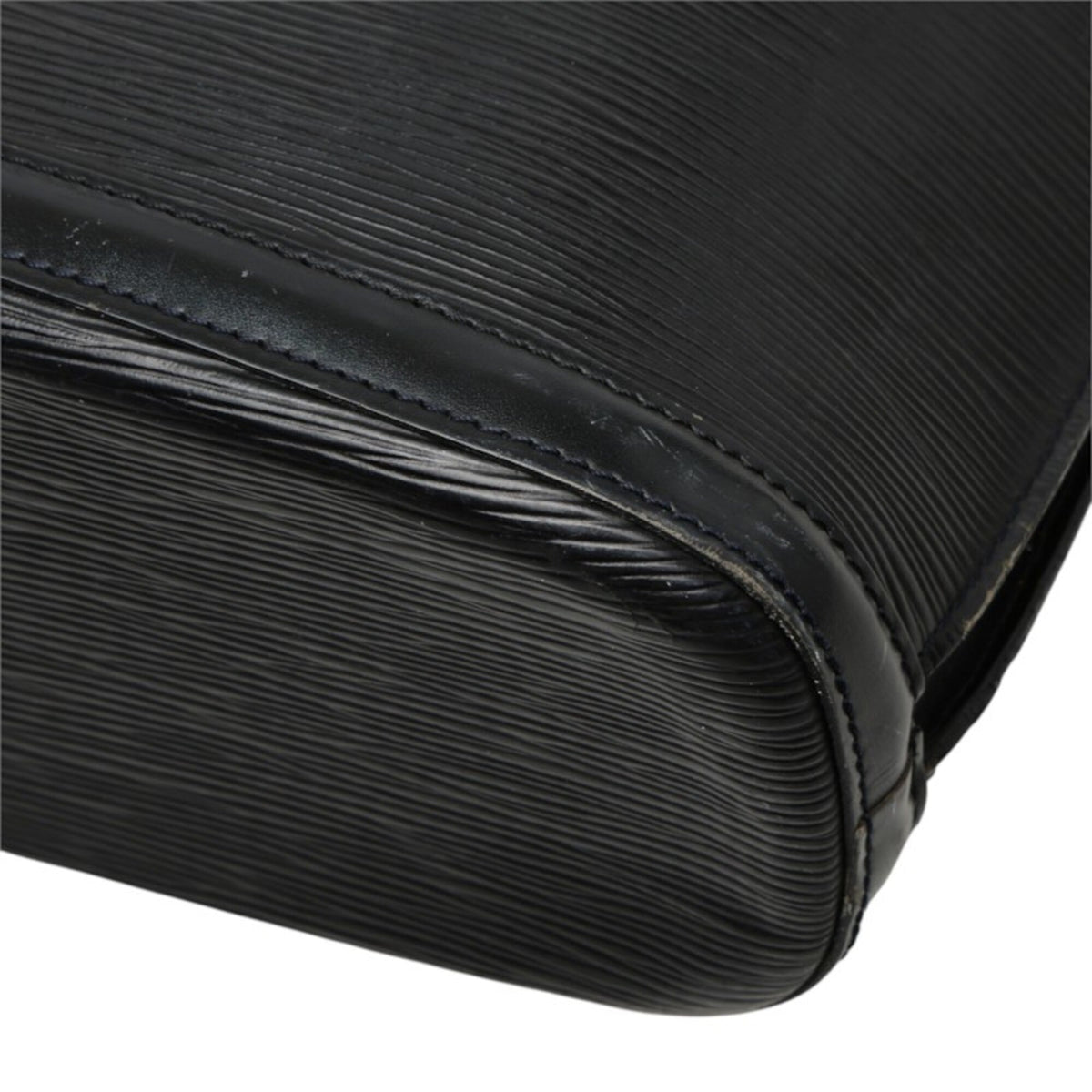 Louis Vuitton Black Noir Leather Shoulder Bag Tote Bag (Pre-Owned)