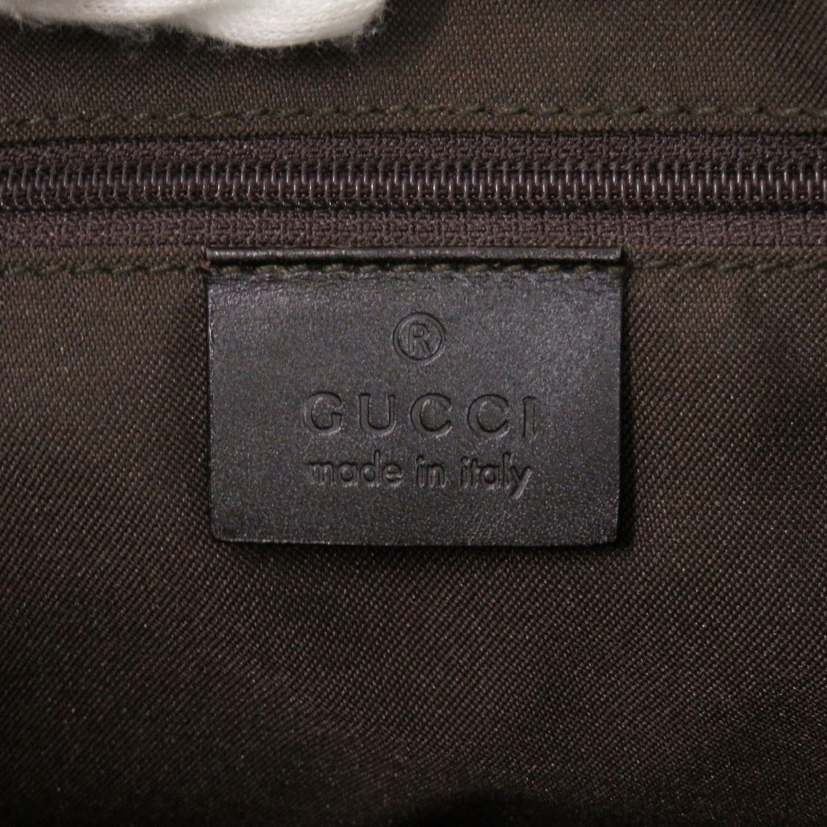 Gucci Beige Black Brown Gg Canvas Leather Shoulder Bag (Pre-Owned)