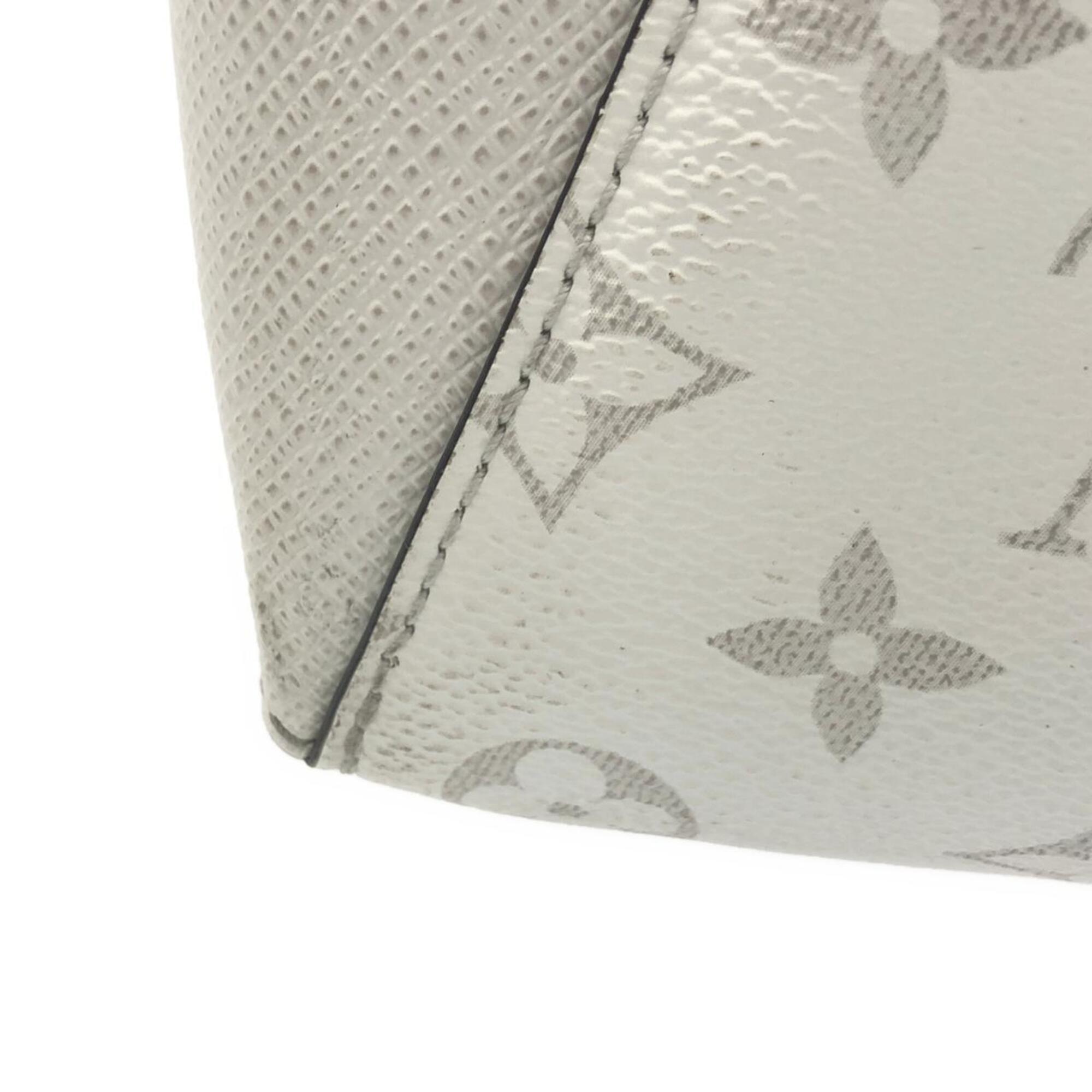 Louis Vuitton White Coated Canvas Leather Handbag Tote Bag (Pre-Owned)