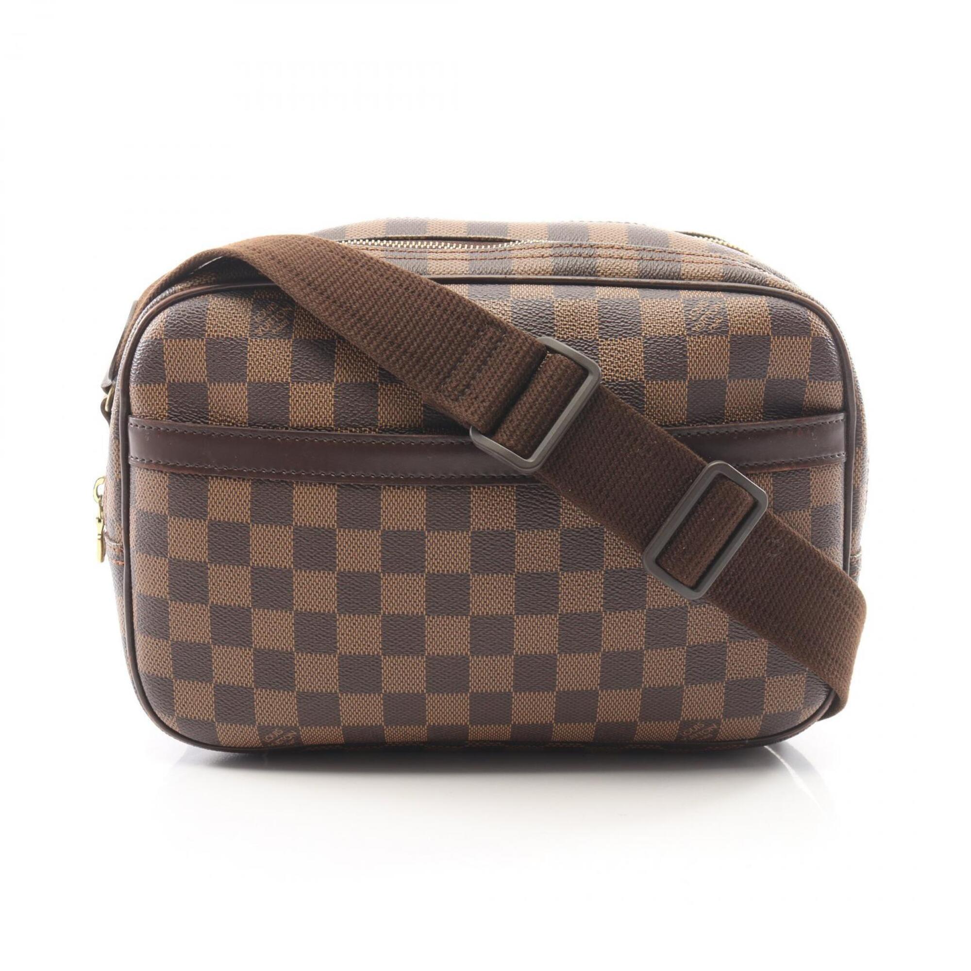Louis Vuitton Brown Ebene Coated Canvas Leather Handbag Shoulder Bag (Pre-Owned)
