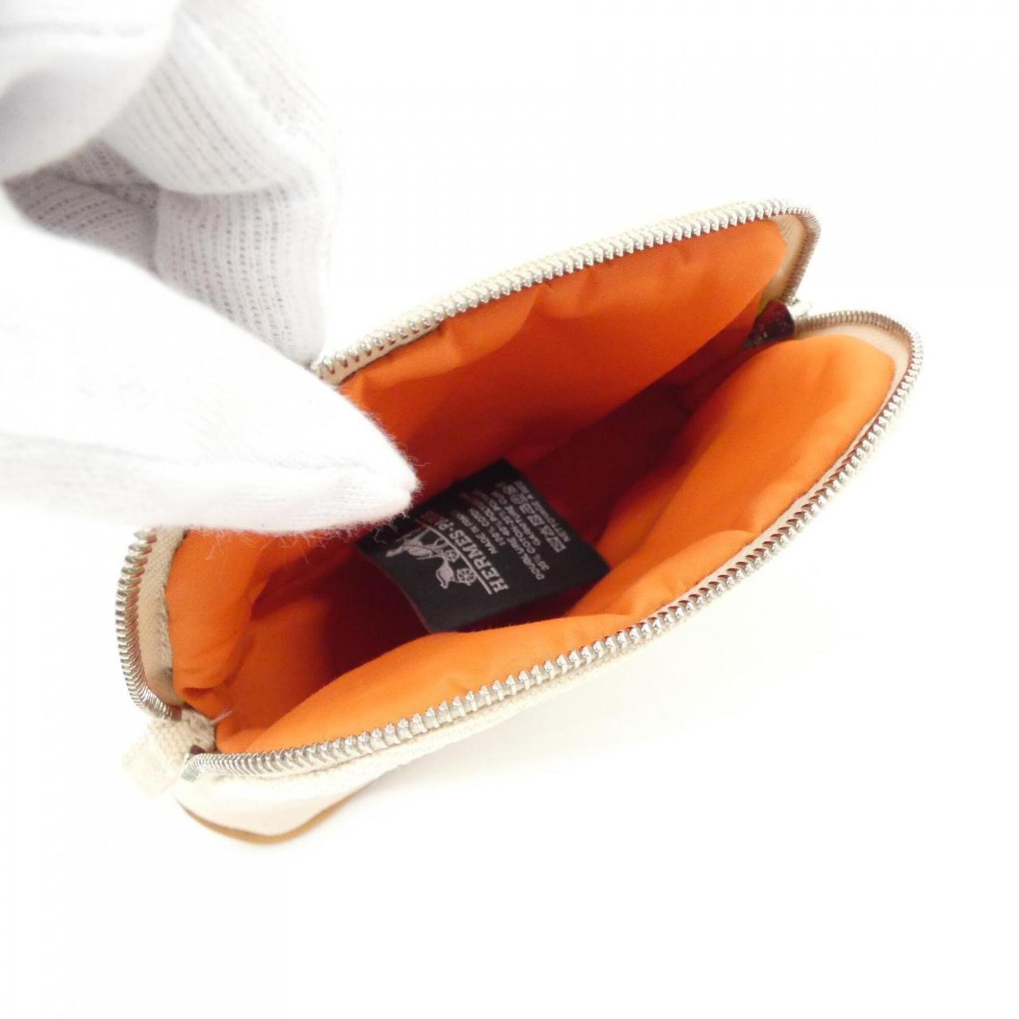 Hermes Natural Canvas Handbag Pouch (Pre-Owned)