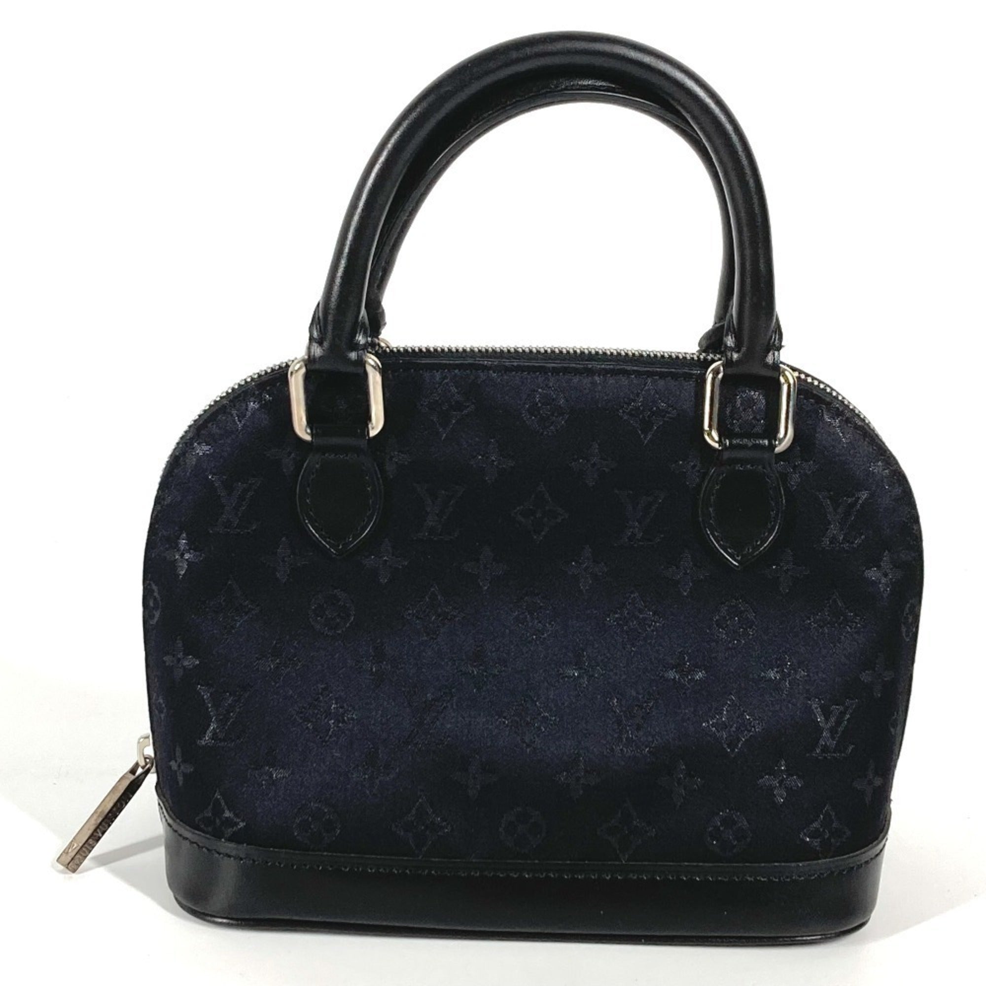Louis Vuitton Black Noir Satin Leather Handbag (Pre-Owned)