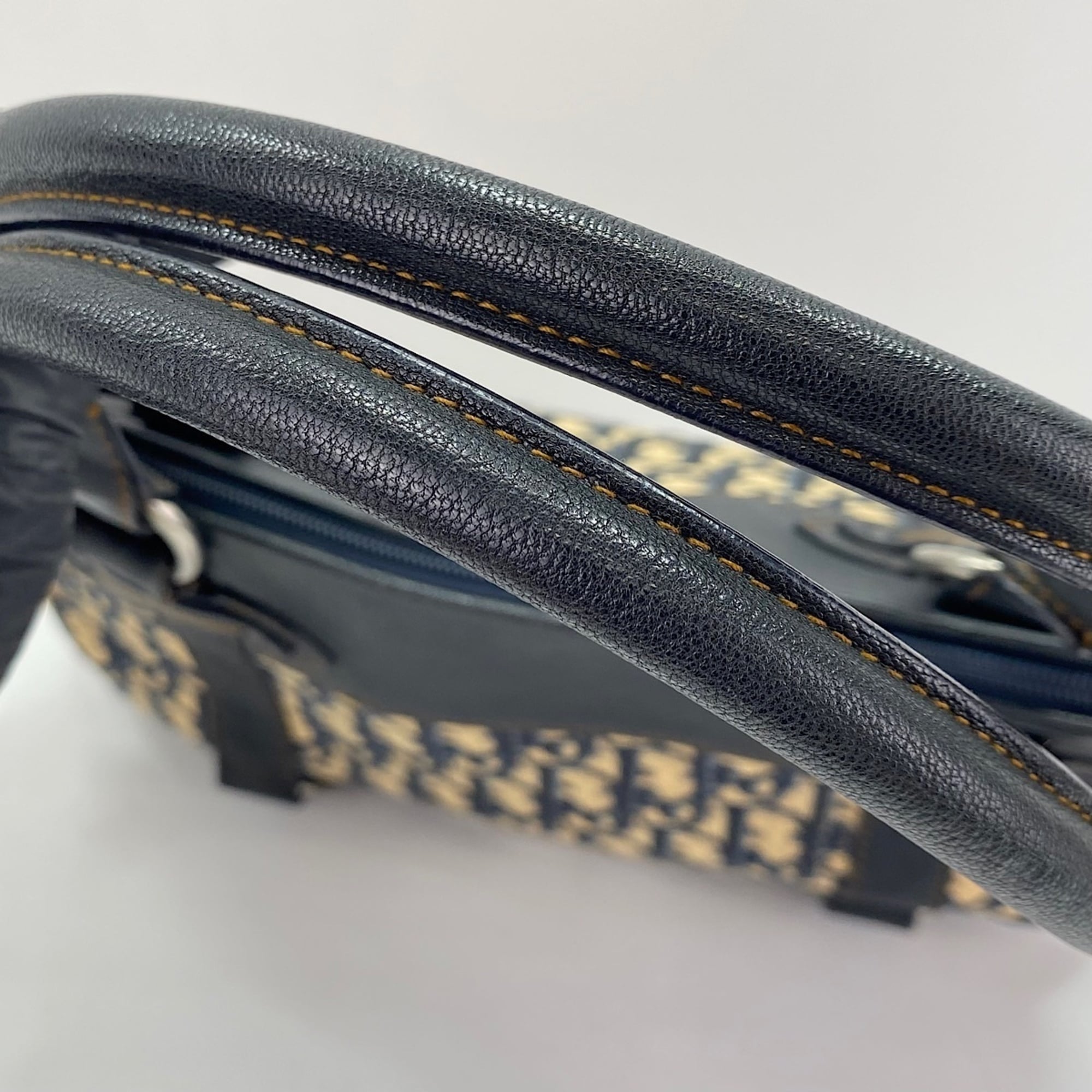 Christian Dior Trotter Navy Trotter Tote Bag (Pre-Owned)