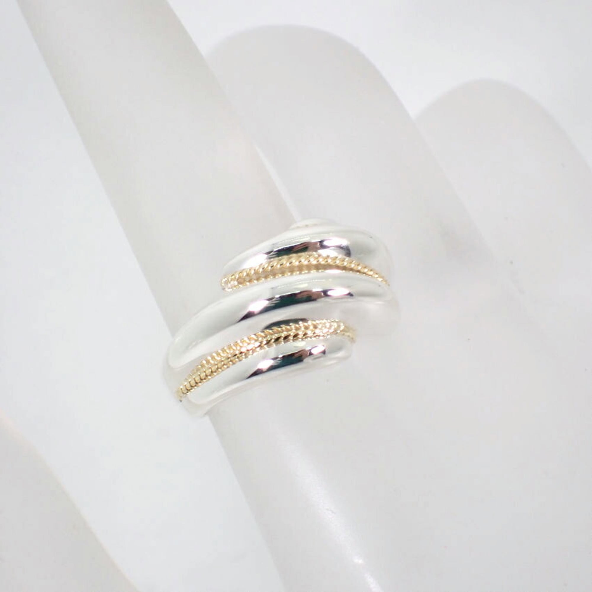 Tiffany Yellow Gold (18K) Sterling Silver 925 Band Ring (Pre-Owned)