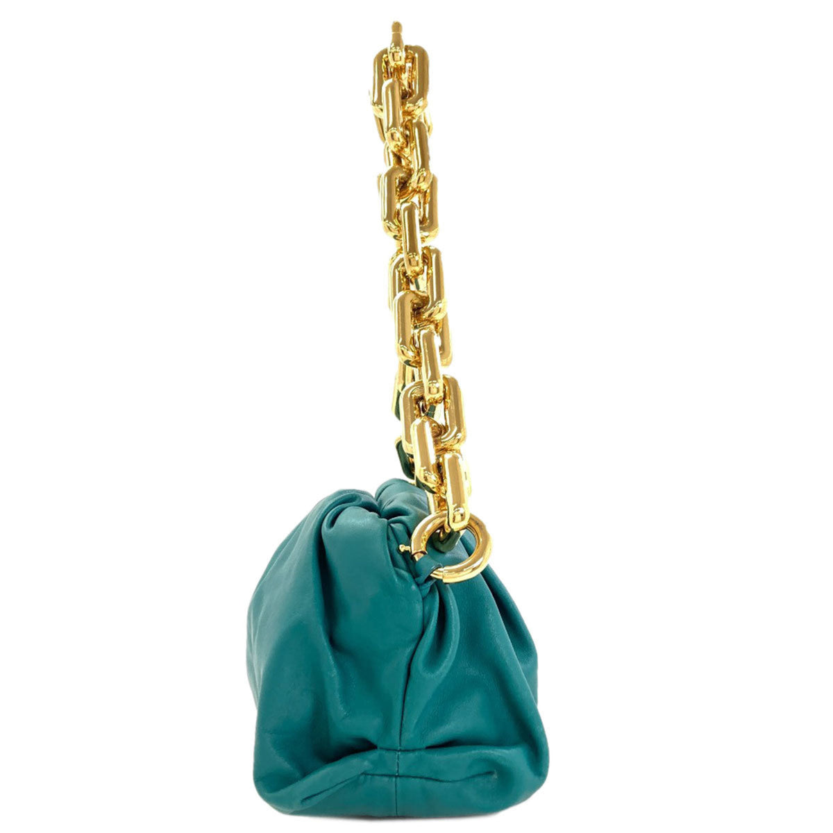 Bottega Veneta Green Leather Shoulder Bag (Pre-Owned)