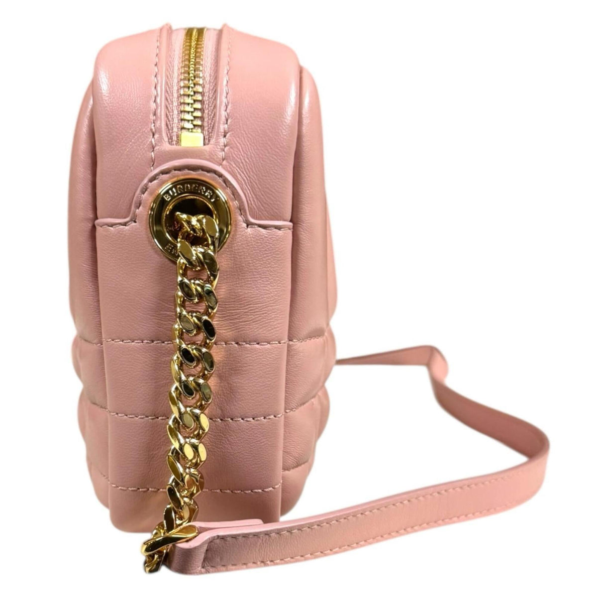 Burberry Pink Leather Shoulder Bag (Pre-Owned)