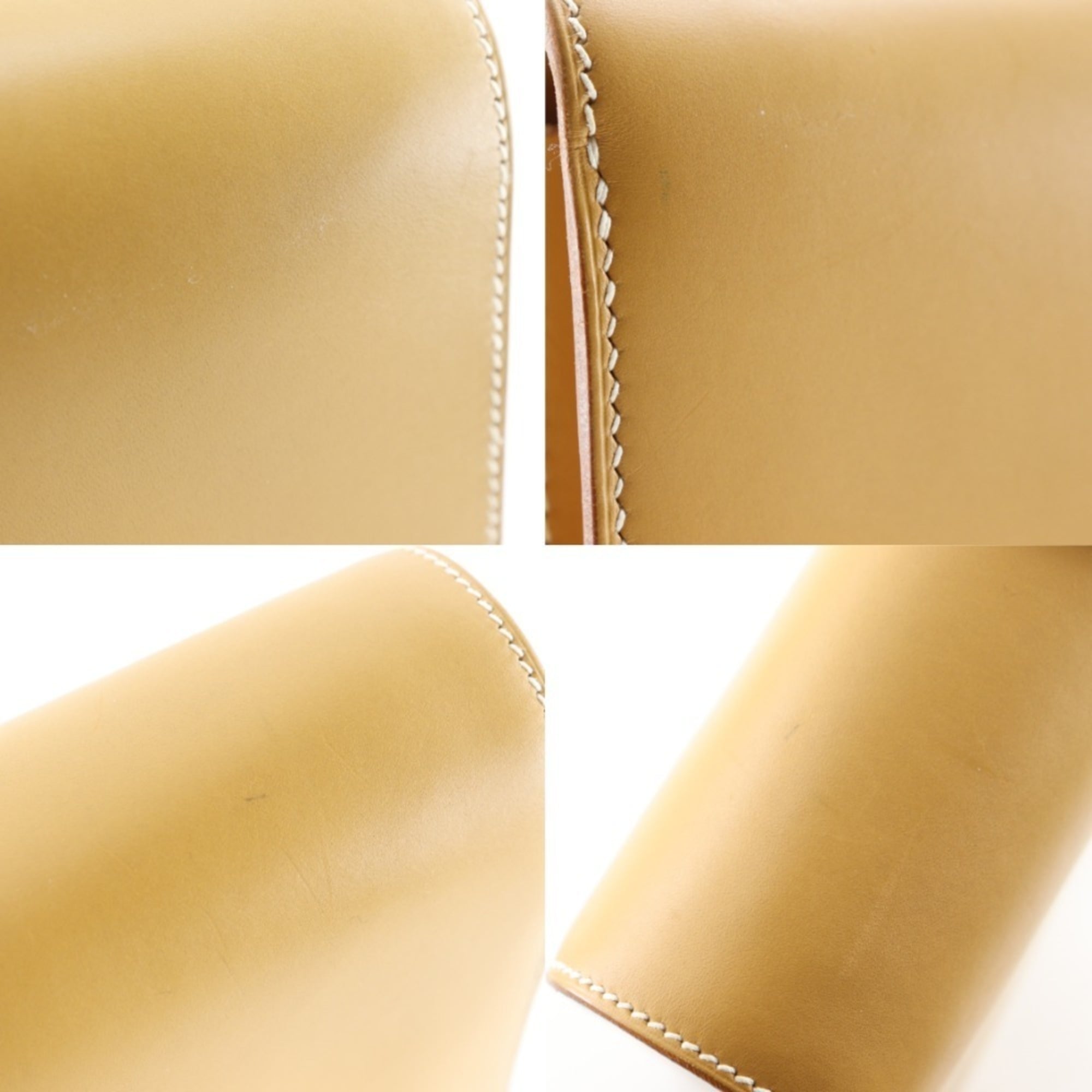 Hermes Sac A Depeche Brown Natural Yellow Box Calf Leather Briefcase (Pre-Owned)