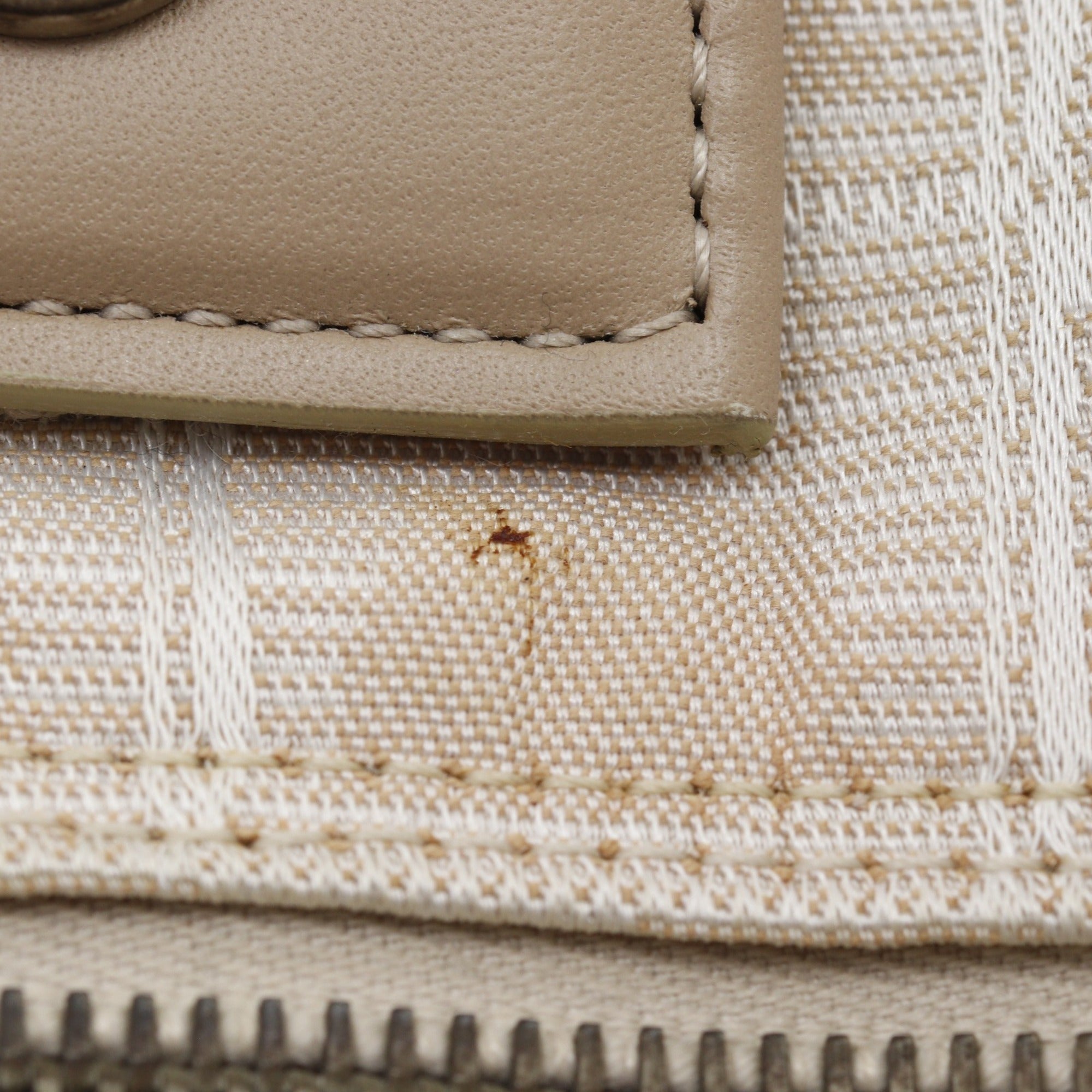 Chanel New Travel Line Beige Nylon Canvas Boston Bag Weekend Bag (Pre-Owned)