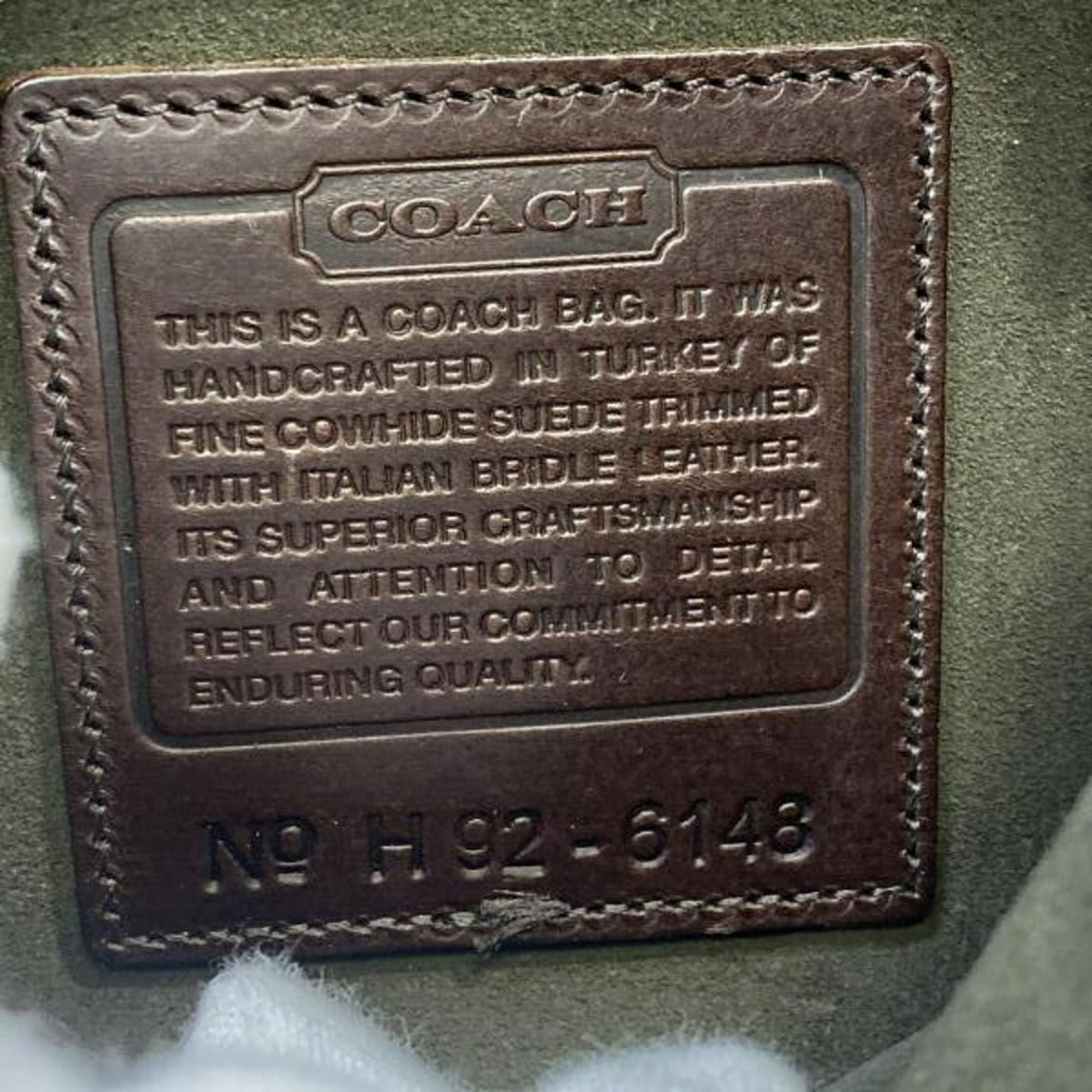 Coach Blue Khaki Suede Shoulder Bag (Pre-Owned)