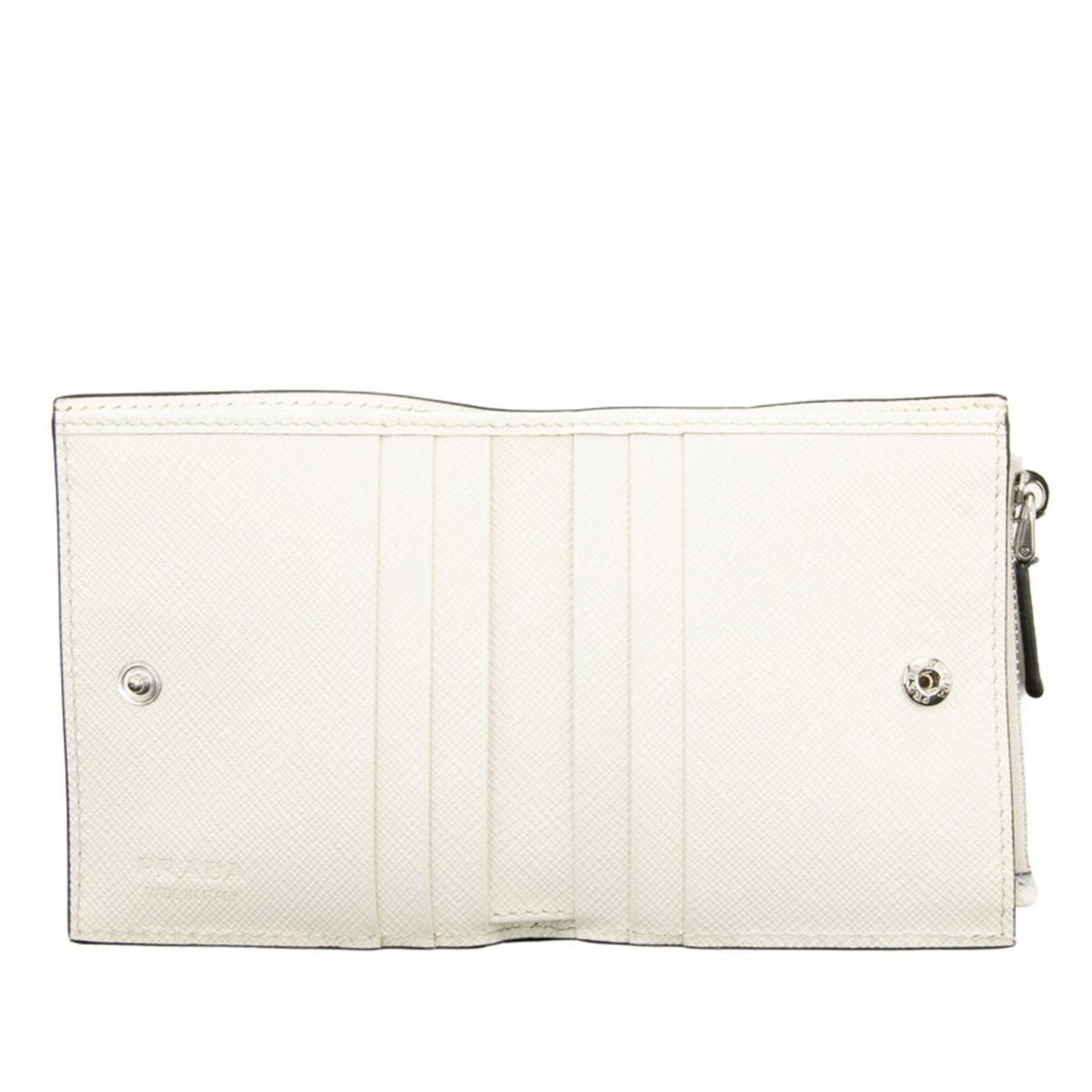 Prada White Leather Wallet (Bi-Fold) (Pre-Owned)