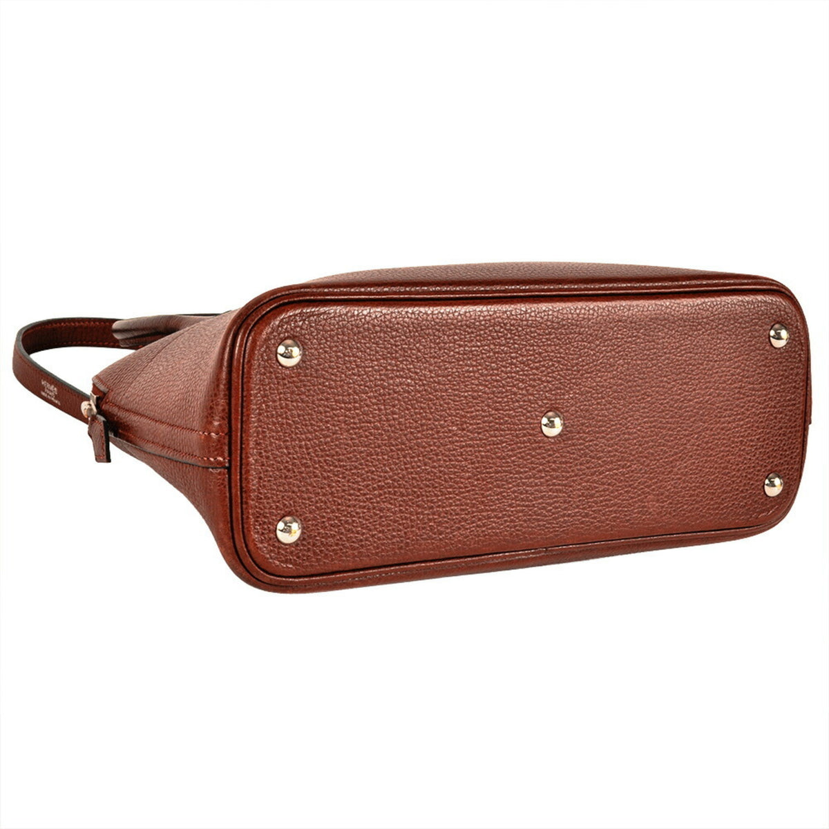 Hermes Rouge H Courchevel Leather Handbag (Pre-Owned)