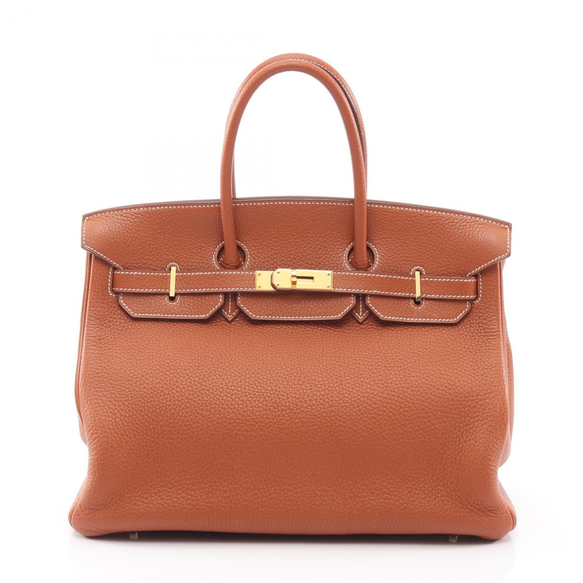Hermes Brown Leather Handbag (Pre-Owned)